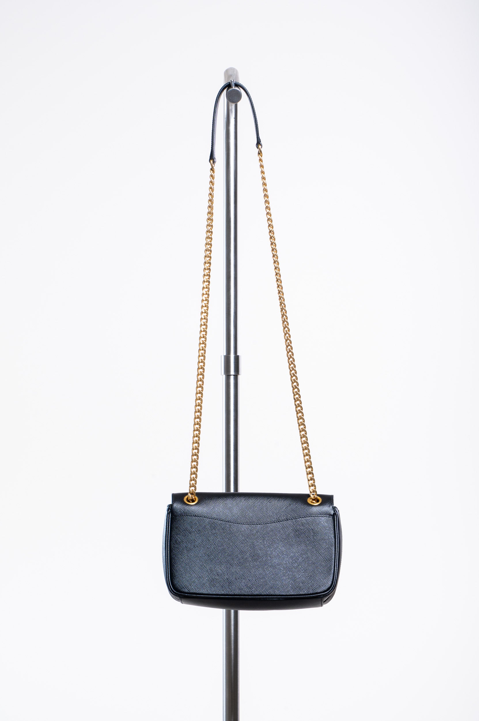 Black Saffiano Leather Crossbody Bag