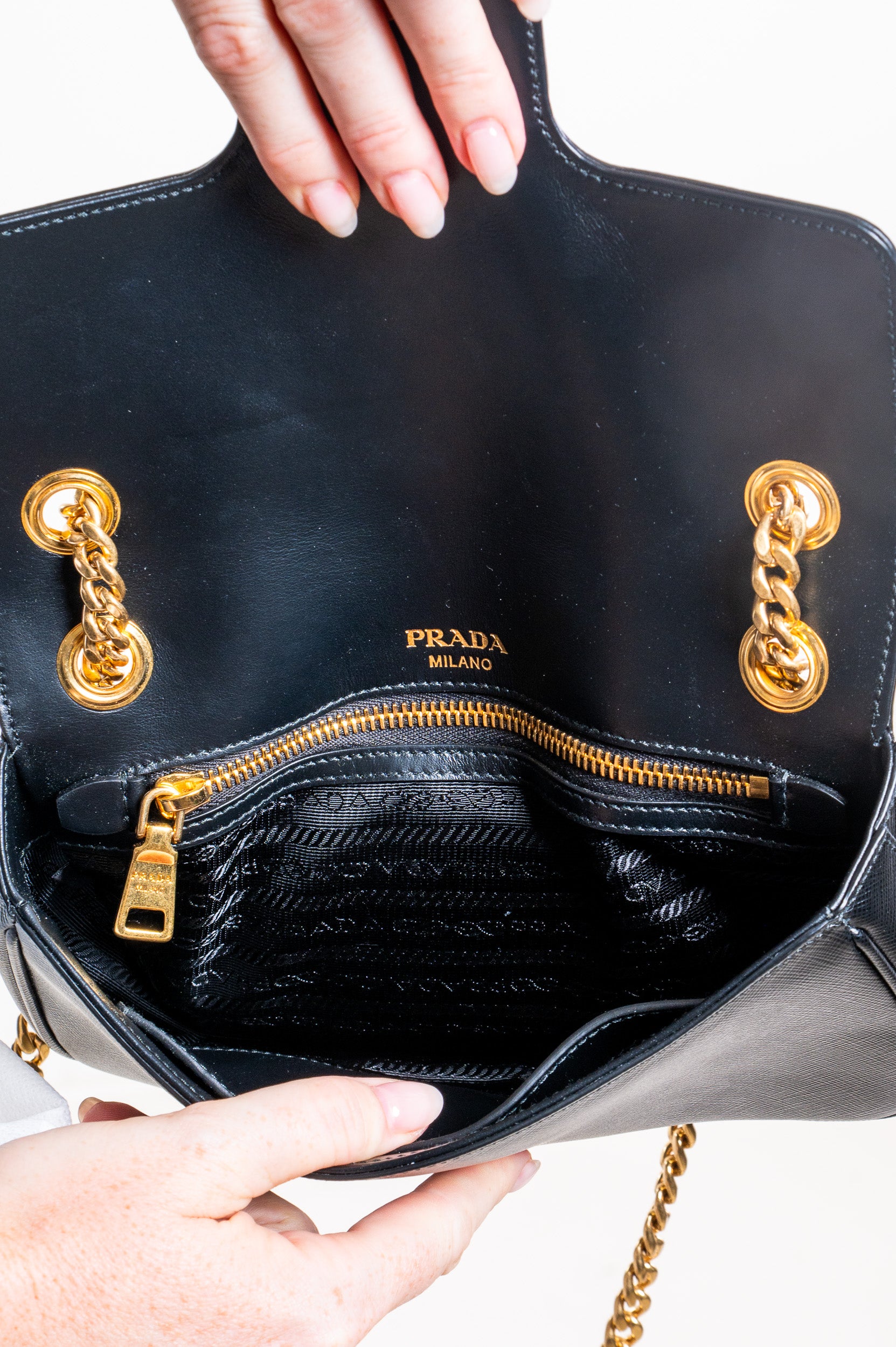 Black Saffiano Leather Crossbody Bag
