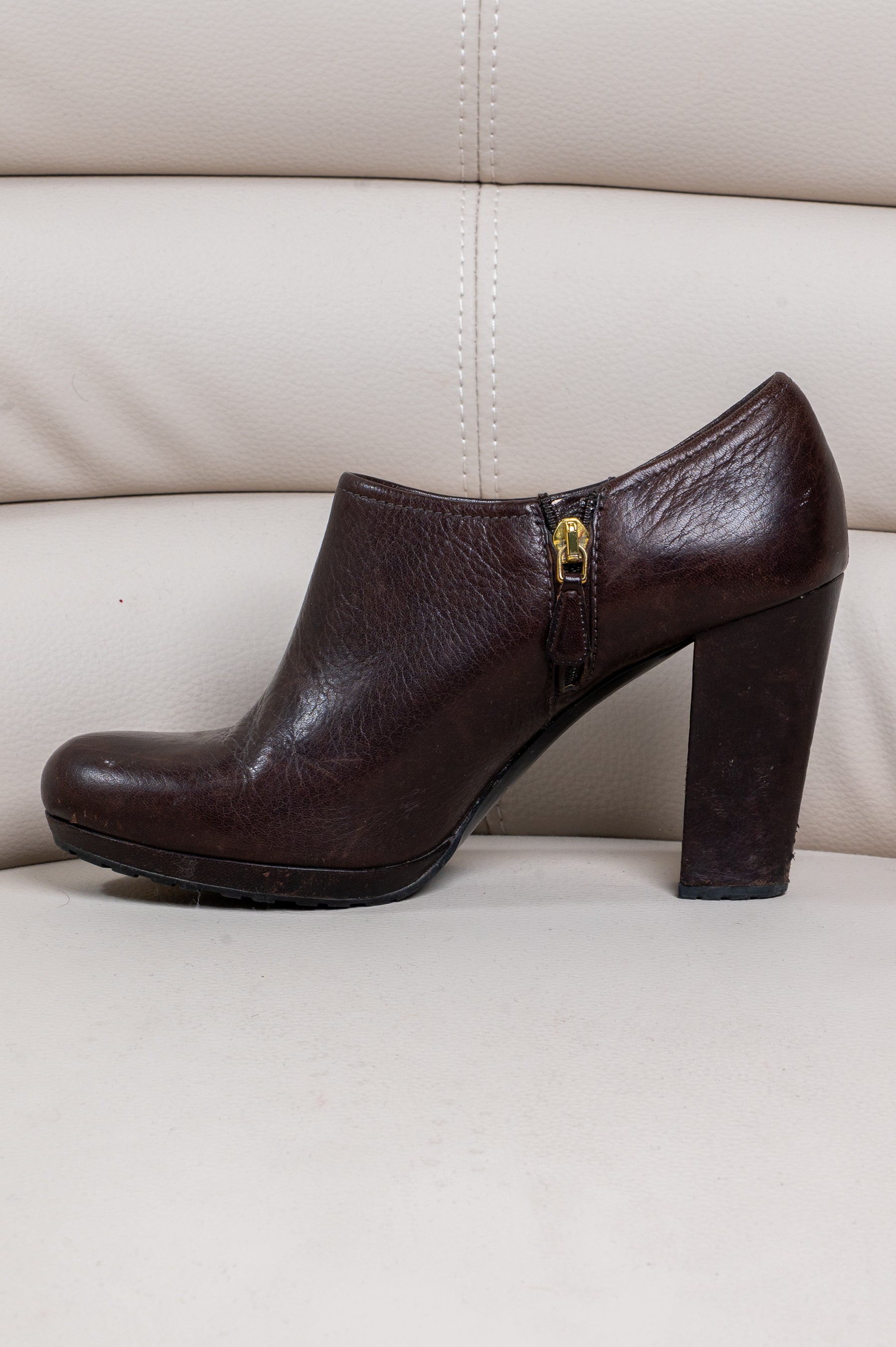 Brown High Heel Bootie