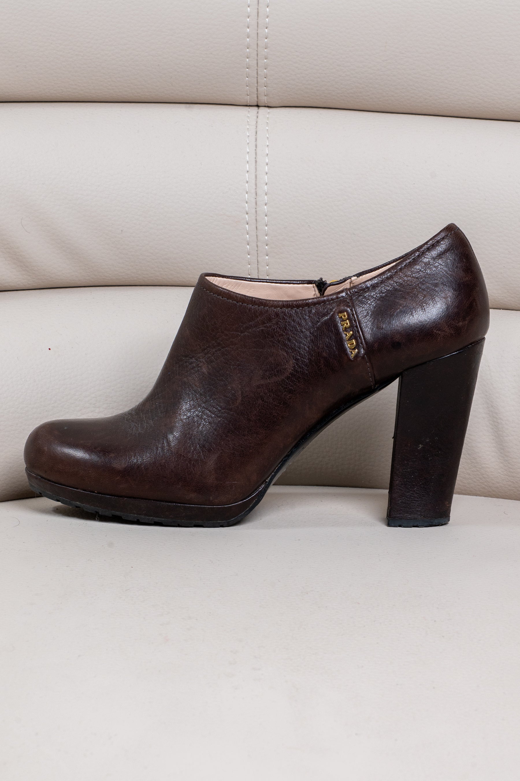 Brown High Heel Bootie