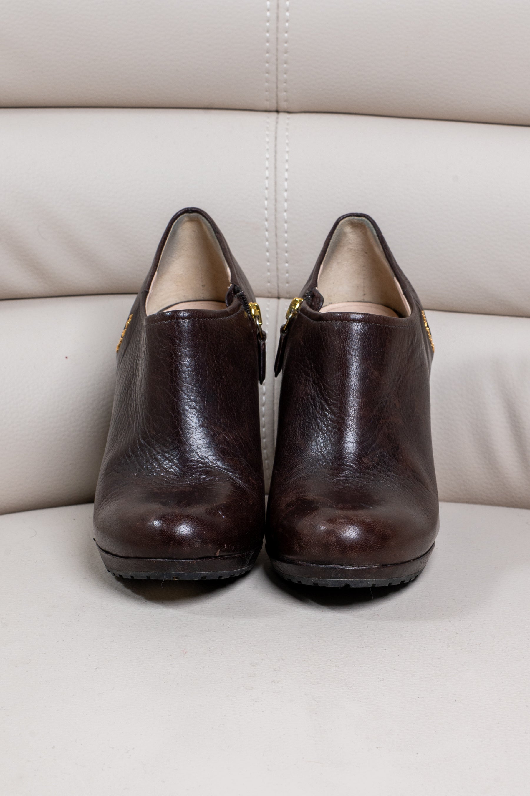 Brown High Heel Bootie