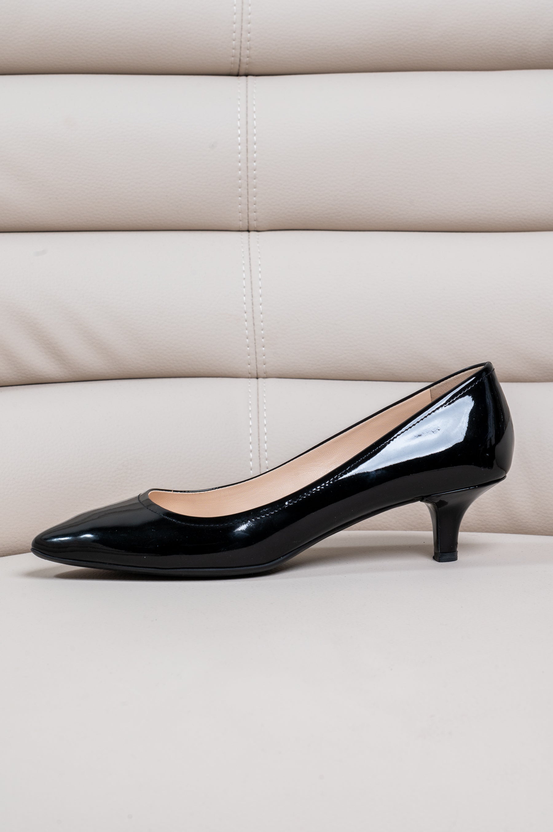 Black Patent Leather Soft Pointed Toe Pump