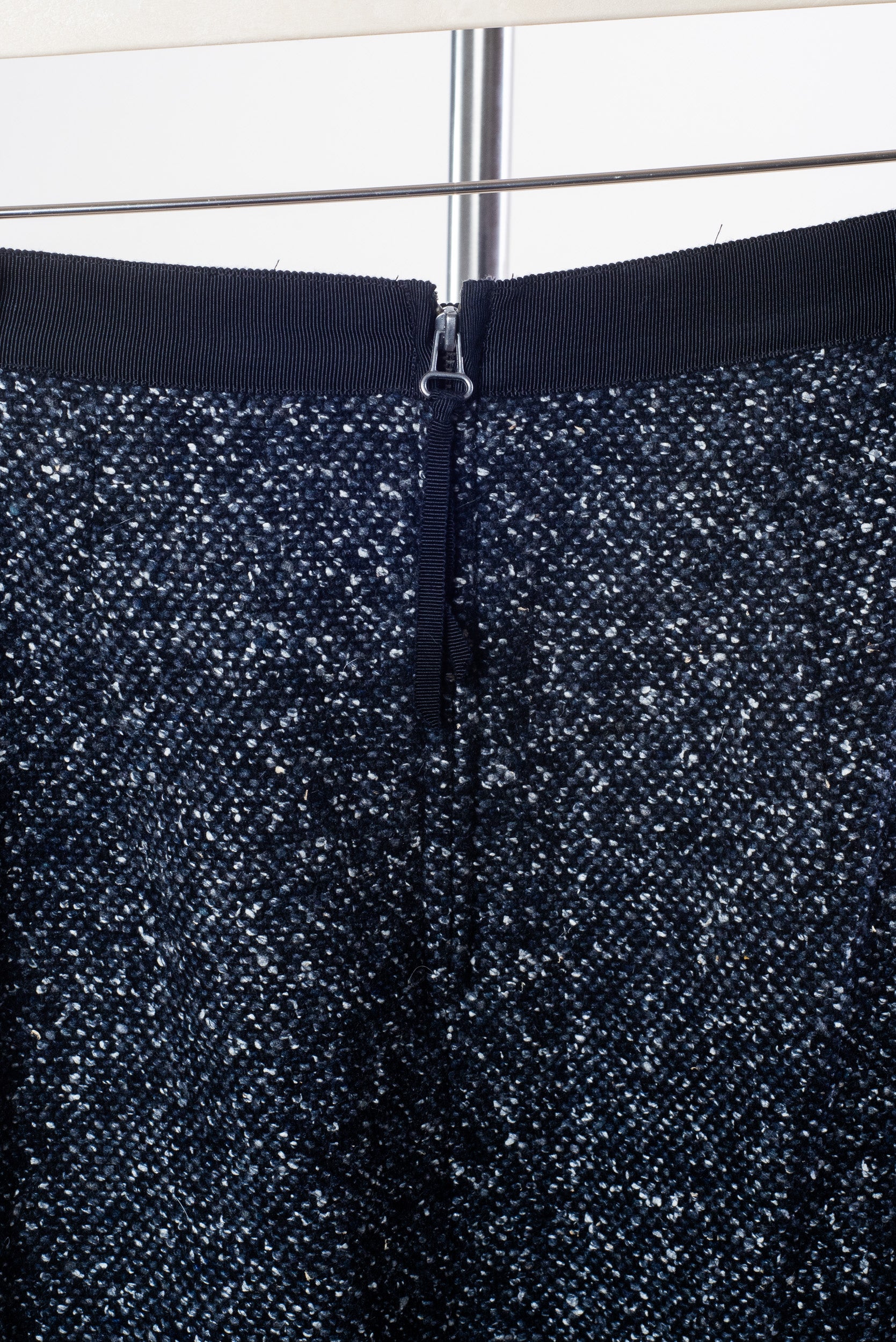 Black and White Speckled Blazer and Skirt Set