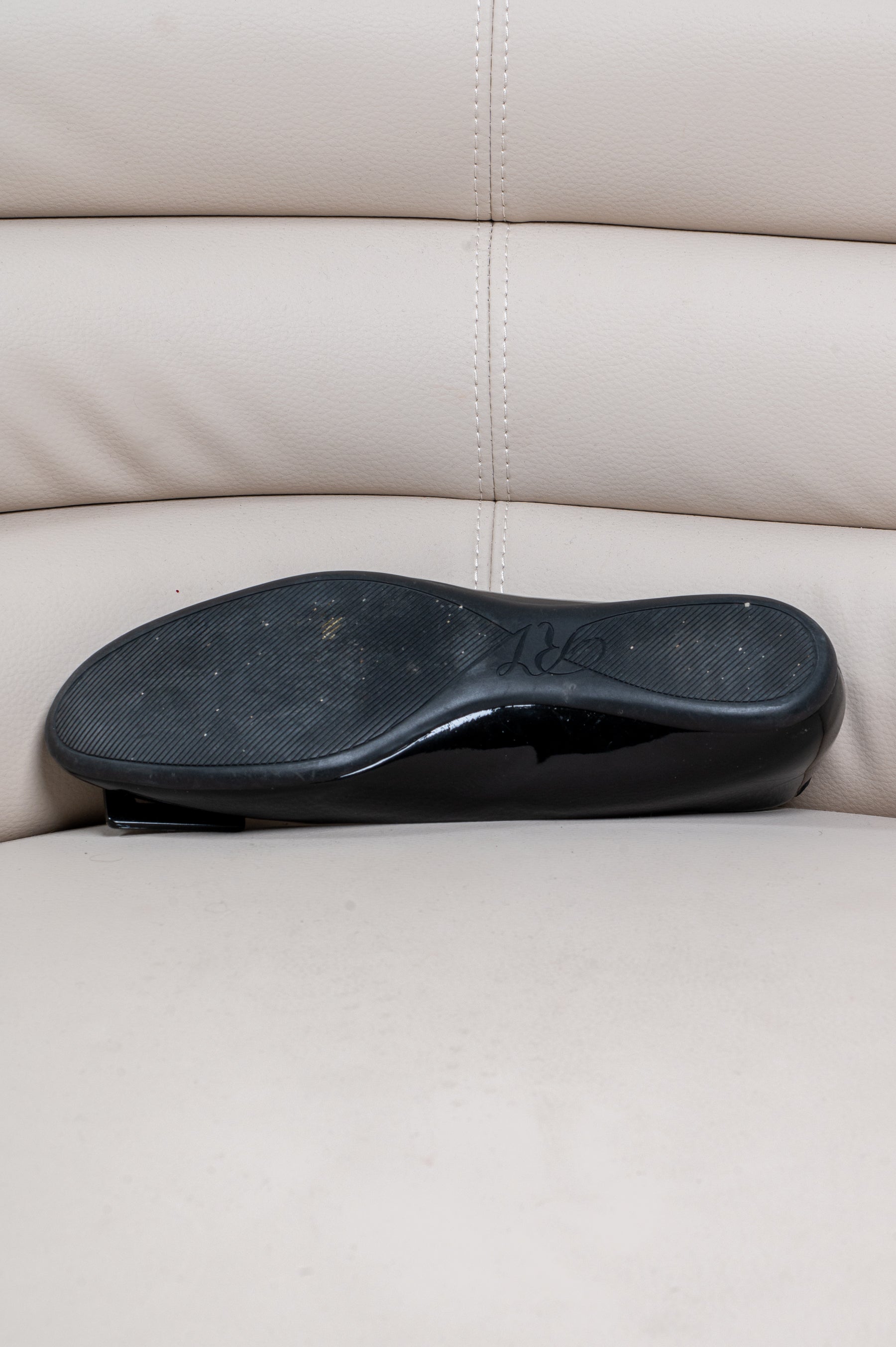 Black Patent Leather Trompette Ballet Flat