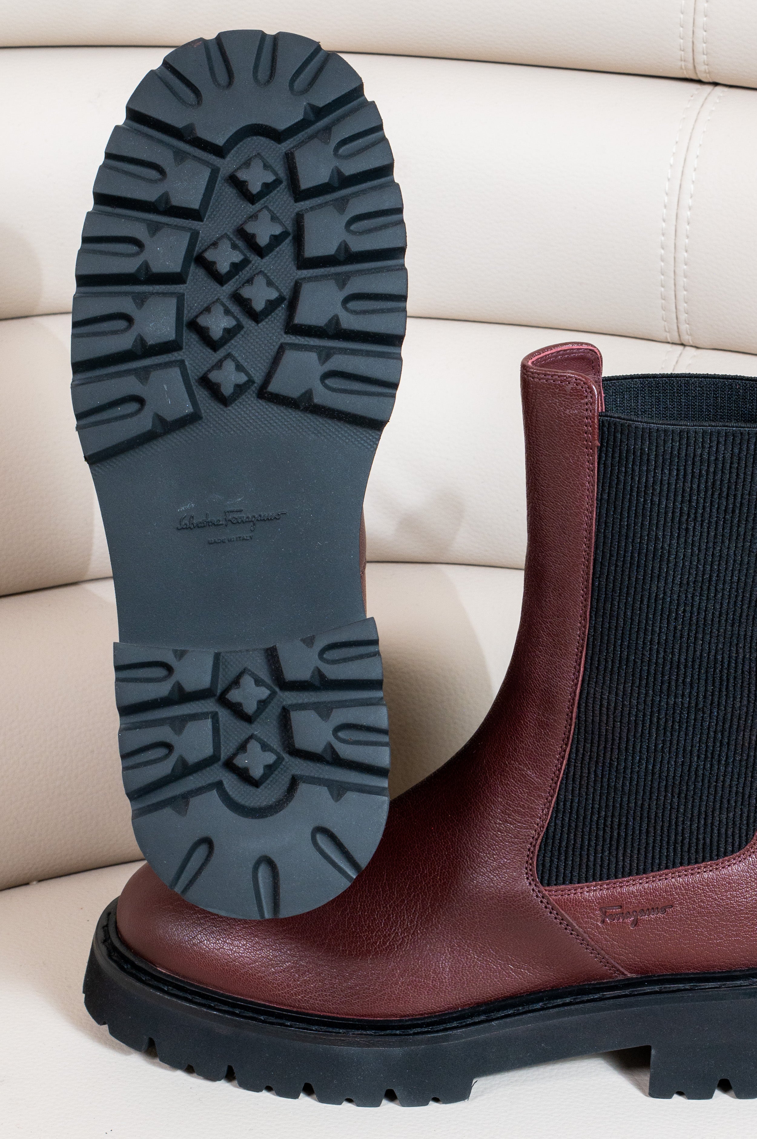 Brown Gancini Lug Chelsea Boot
