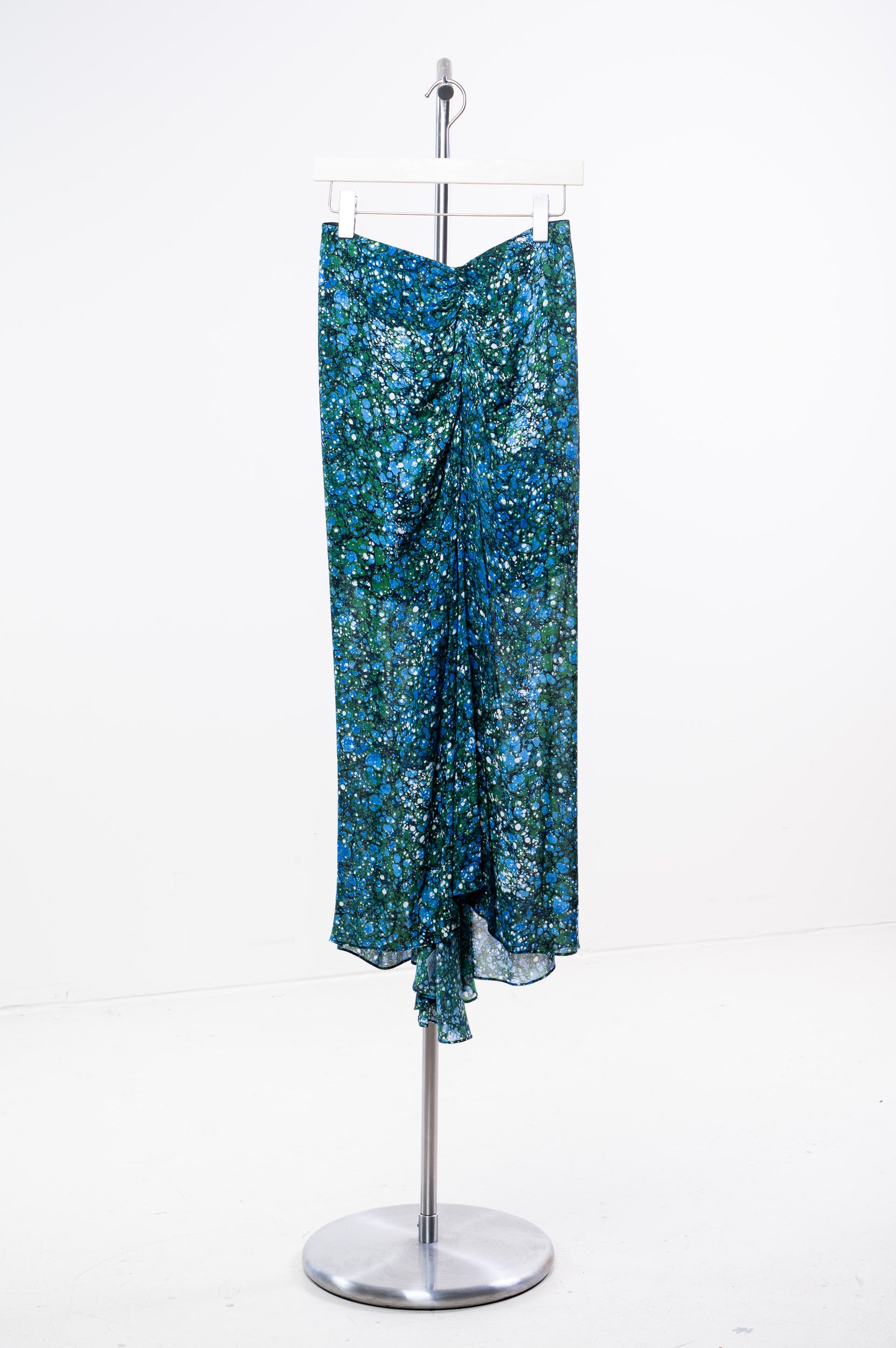 Blue Marble Flowy Mid-Length Skirt
