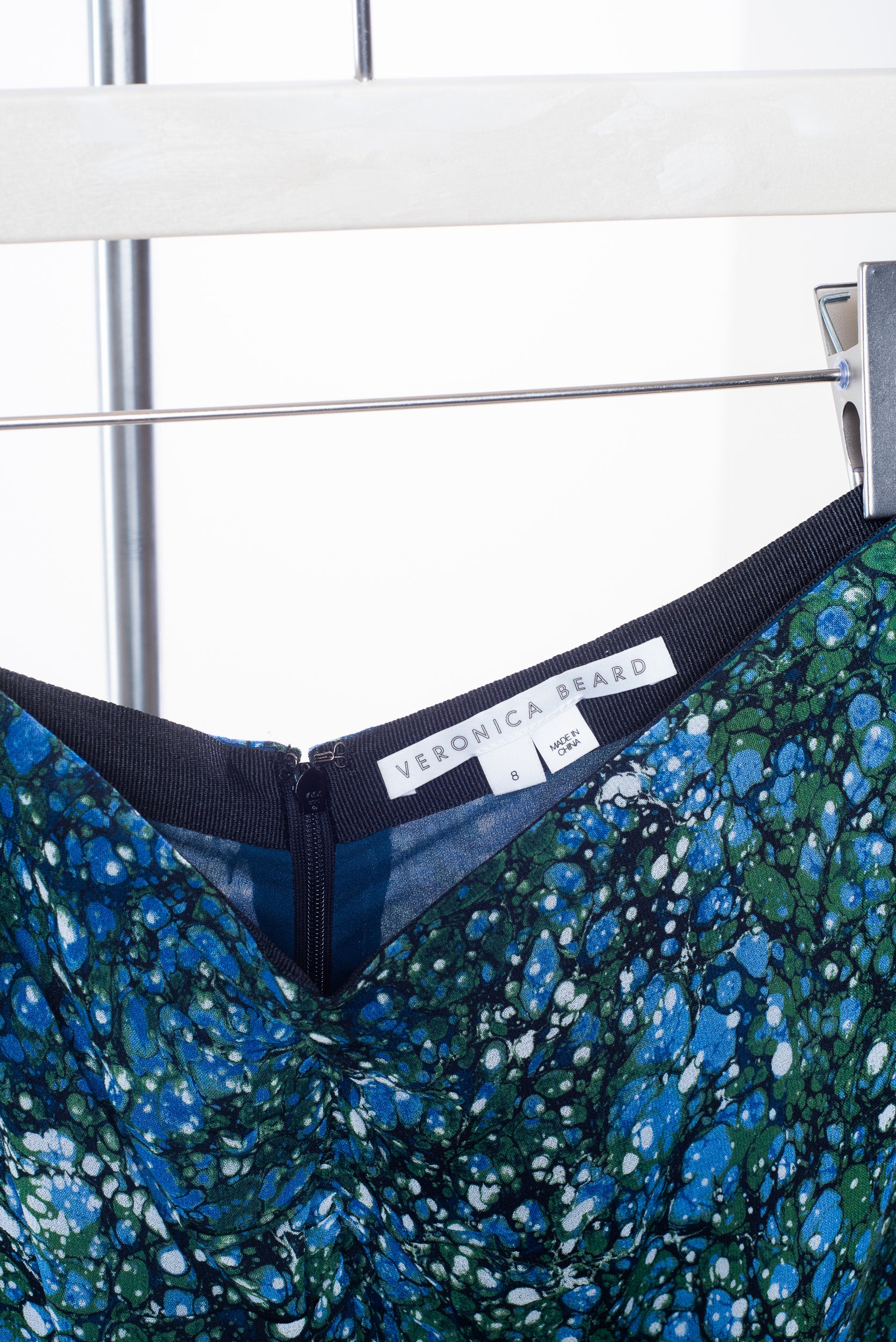 Blue Marble Flowy Mid-Length Skirt