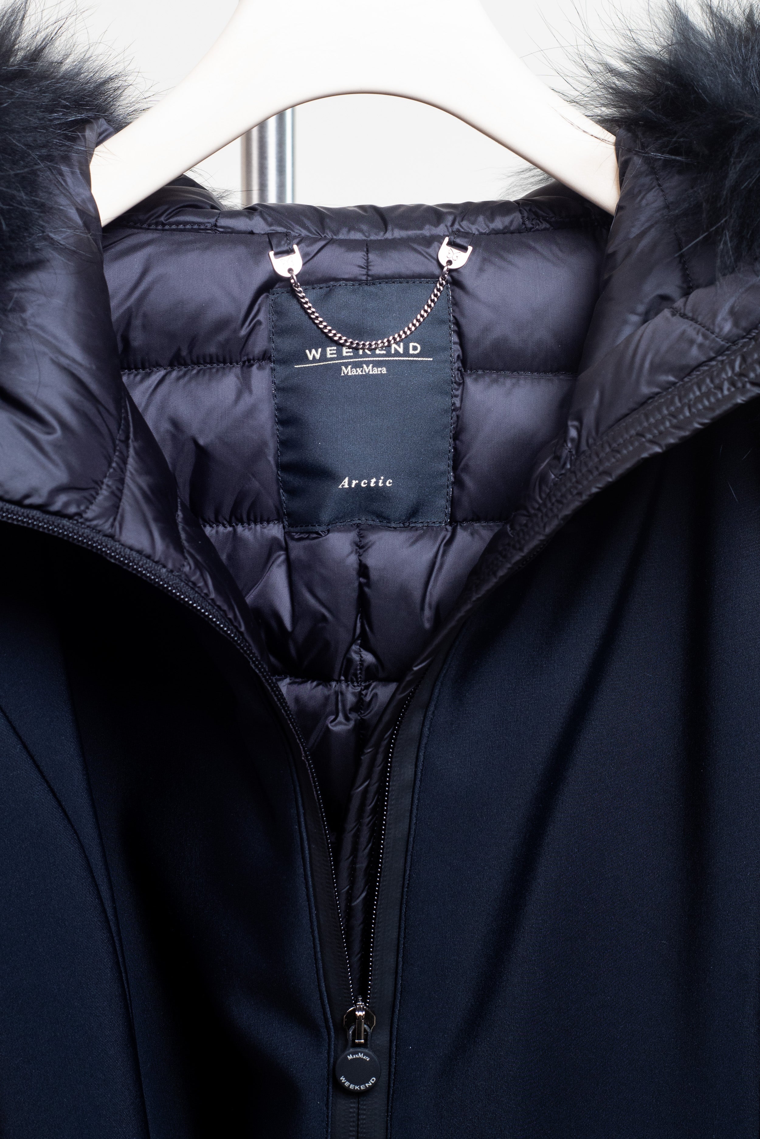 Black Faux Fur Collared Ski Jacket