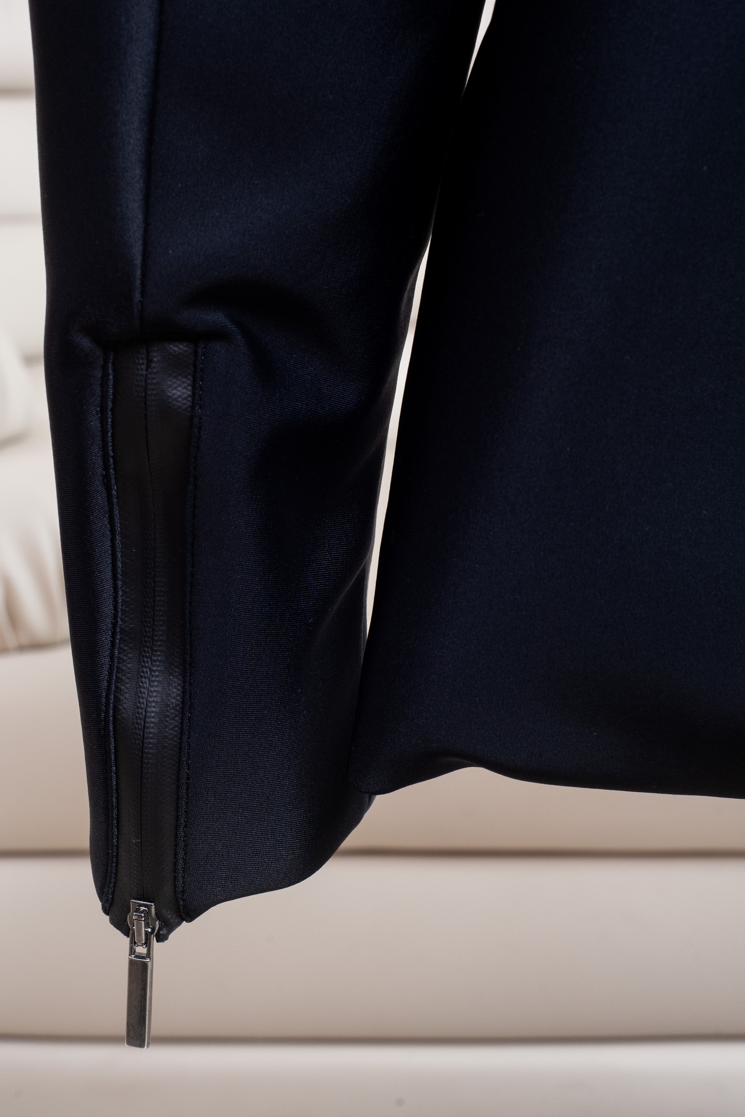 Black Faux Fur Collared Ski Jacket
