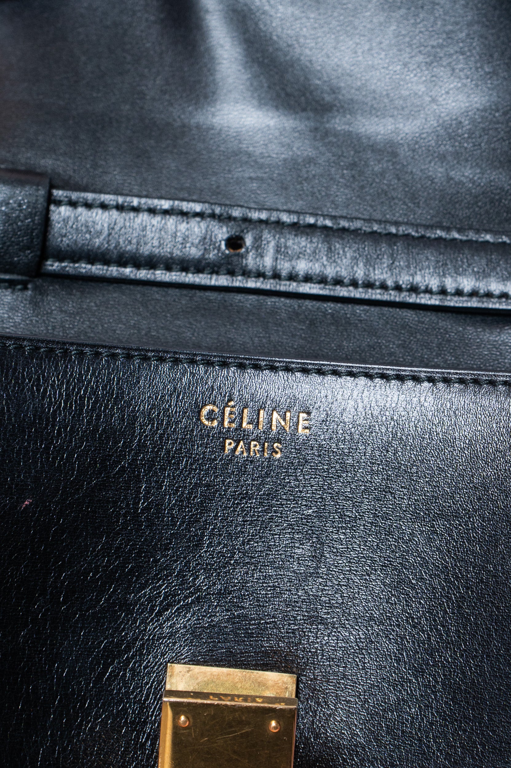 Additional close-up view of Celine Black Small Smooth Calfskin Box Bag