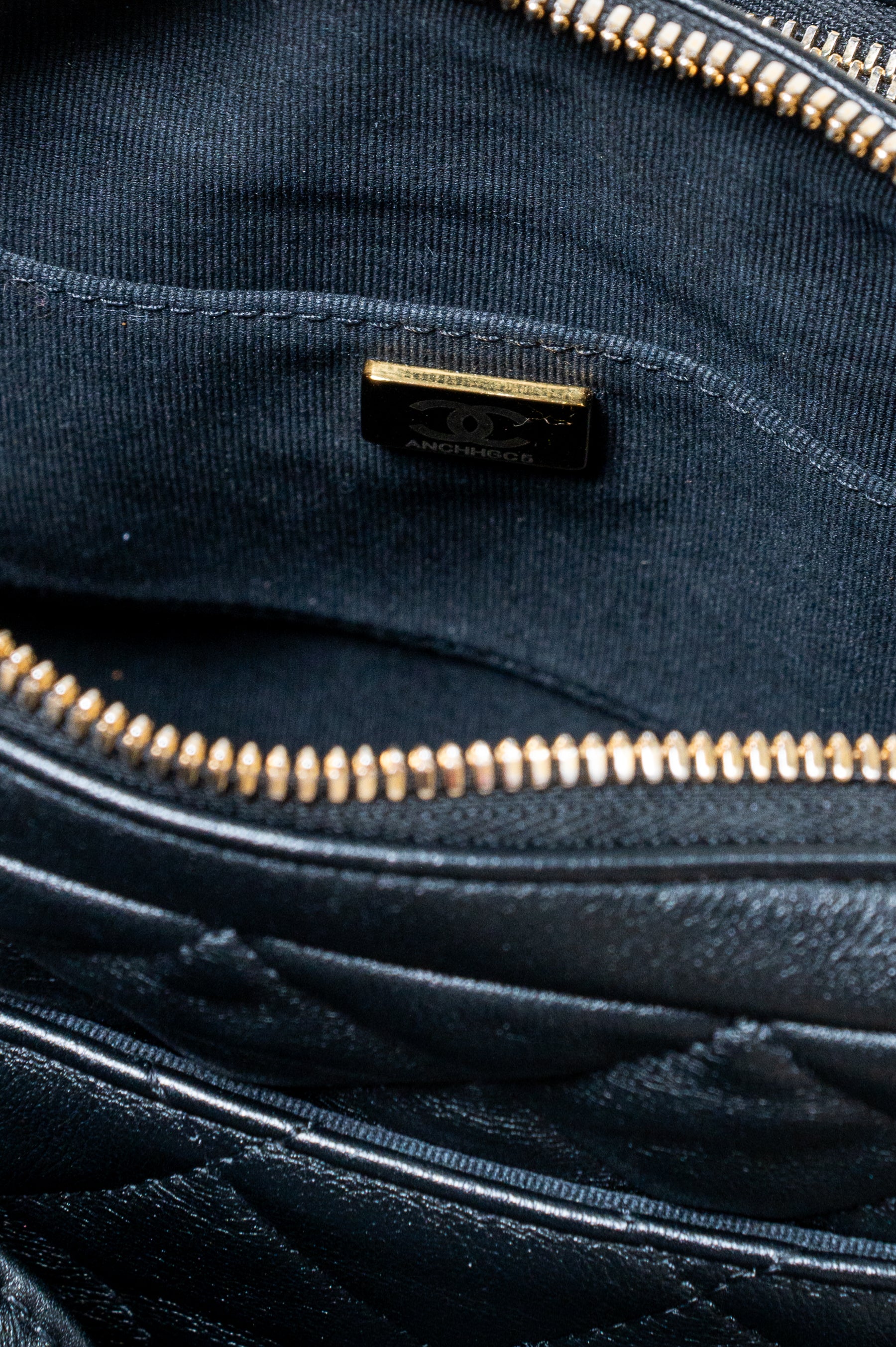 Black Small Calfskin Quilted Camera Crossbody