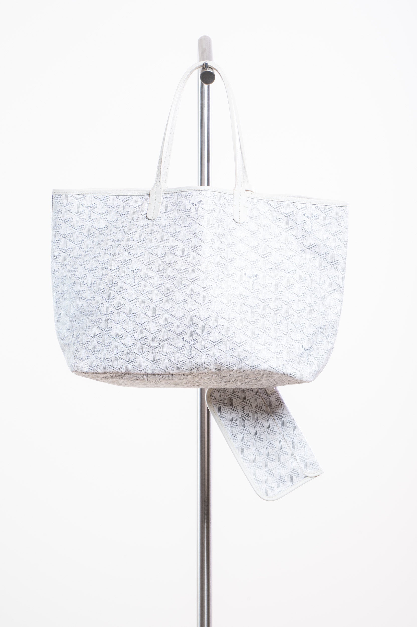 Goyardine White St. Louis Tote PM