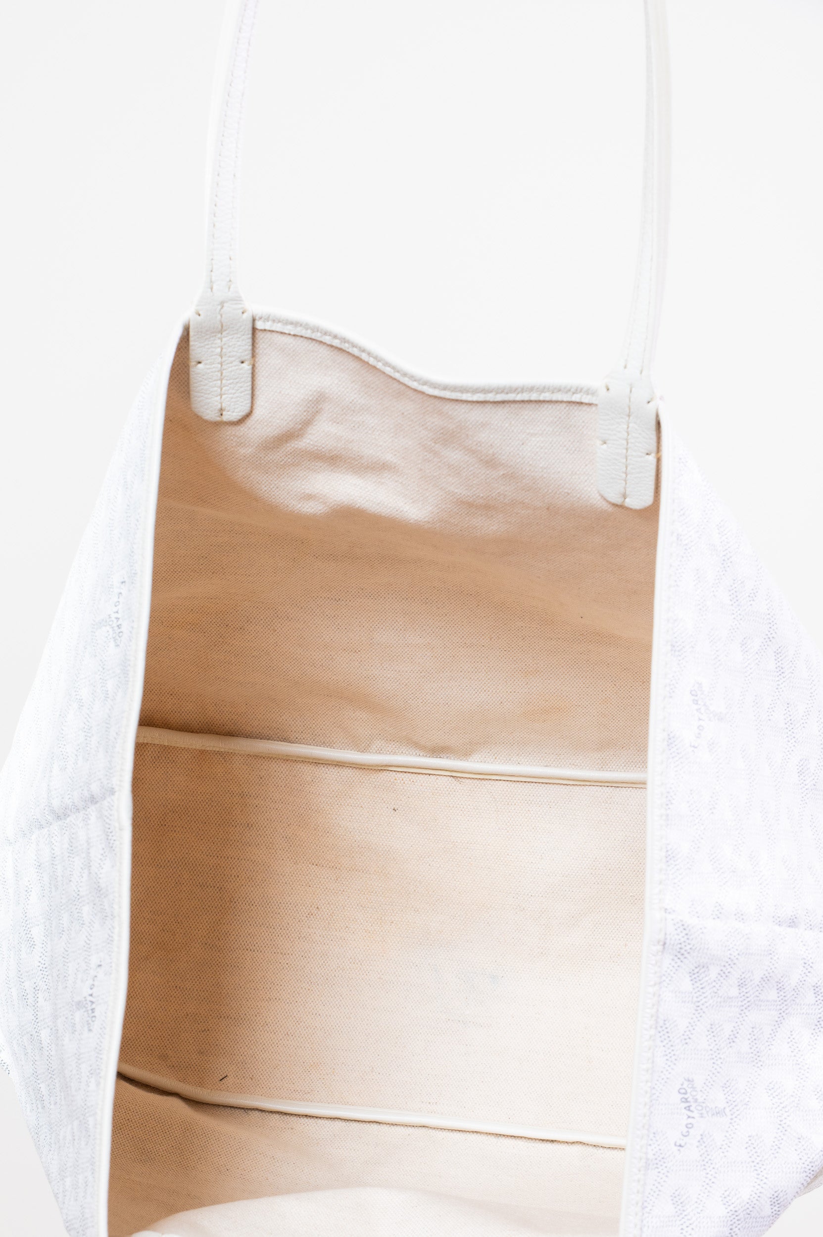 Goyardine White St. Louis Tote PM