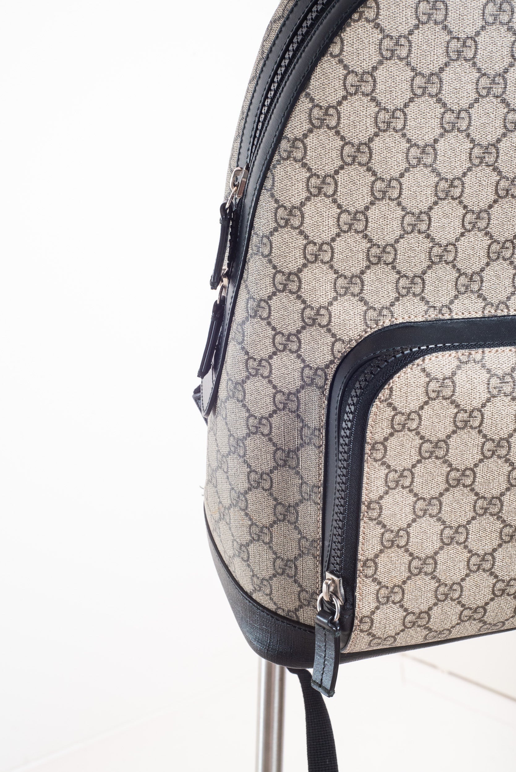 Additional close-up view of Gucci Medium GG Coated Canvas Supreme Eden Backpack