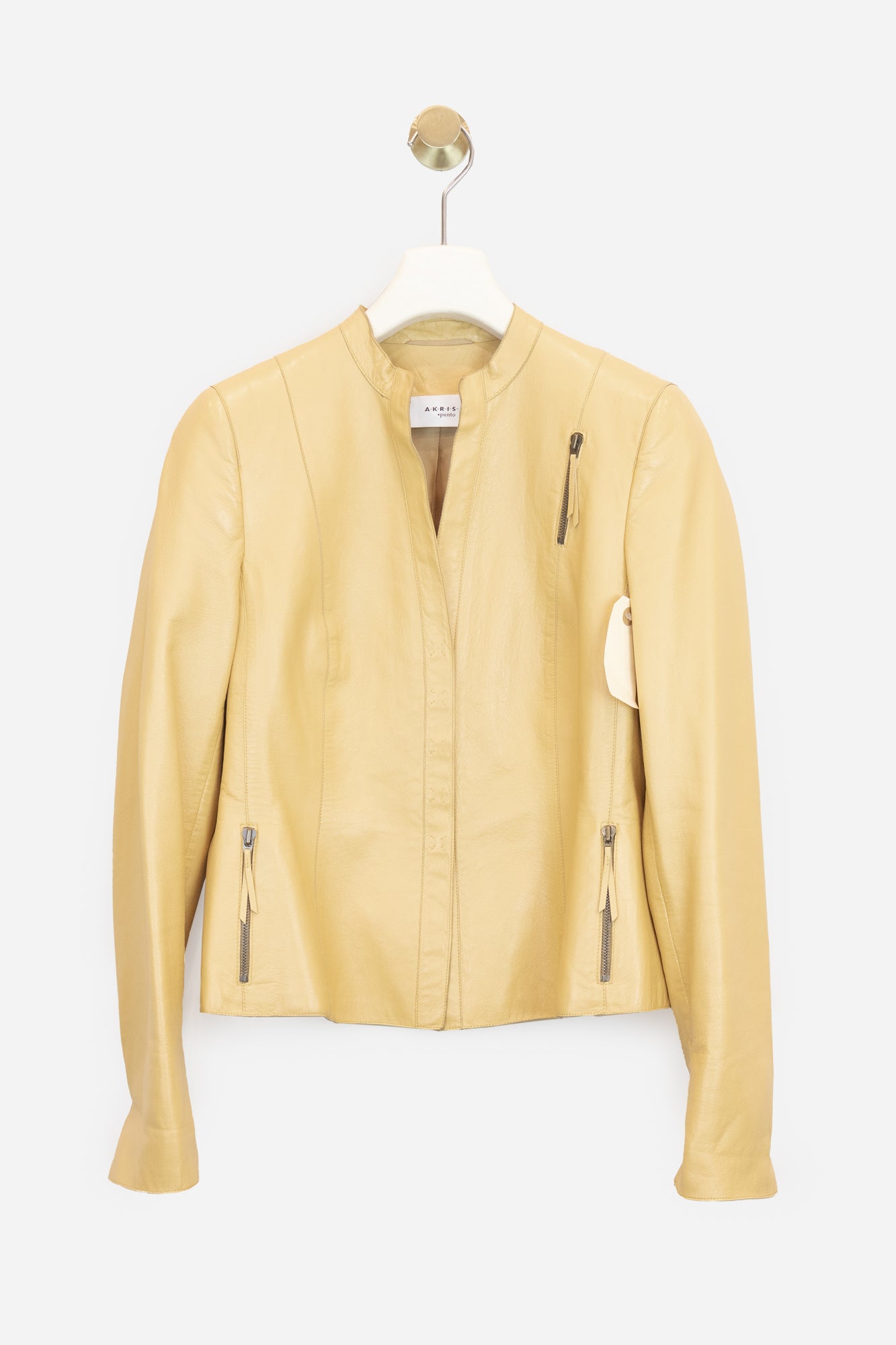 Mustard Yellow Leather Jacket  Leather