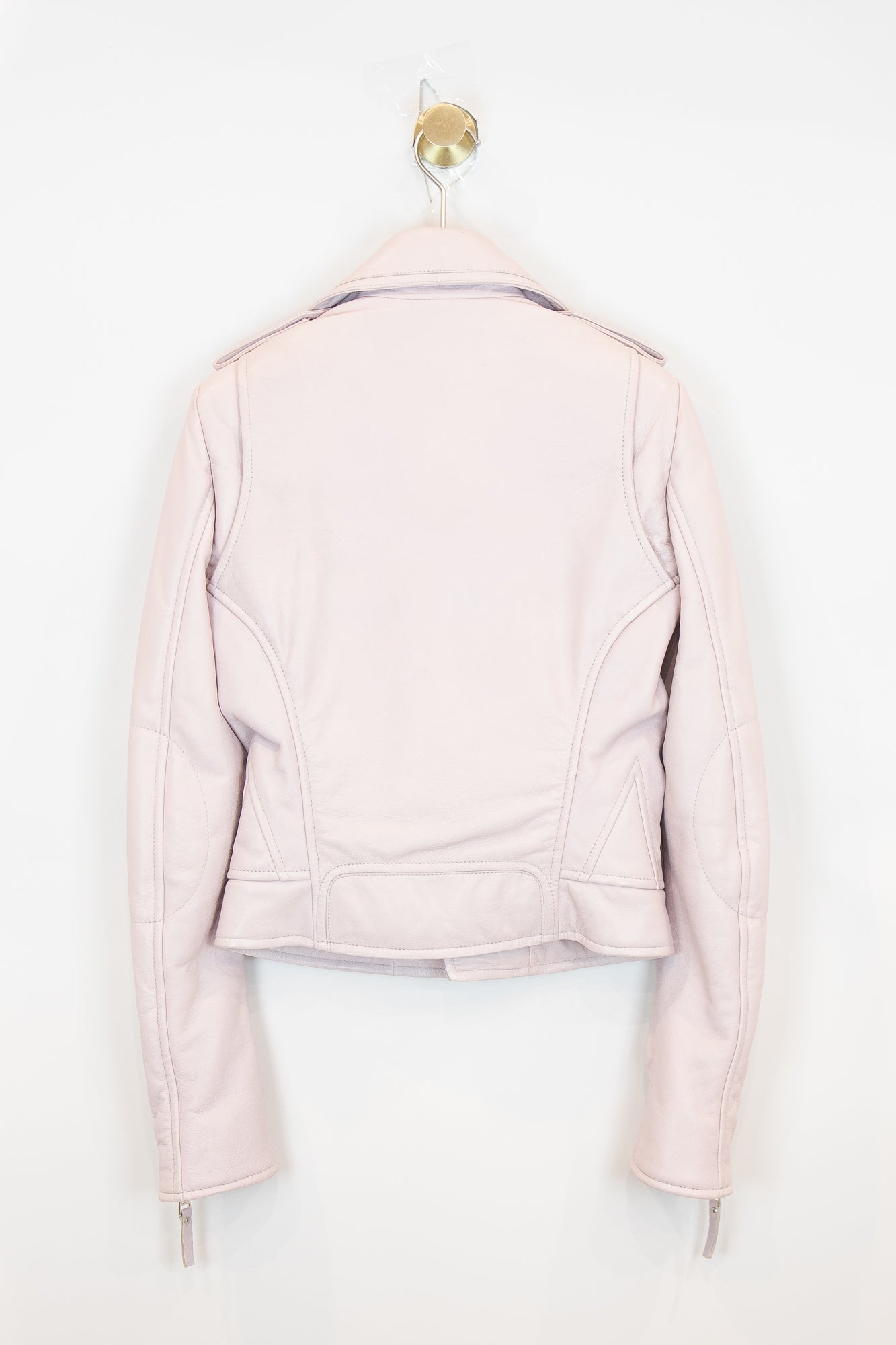 Light Pink Double Collared Half Zip Jacket Lamb