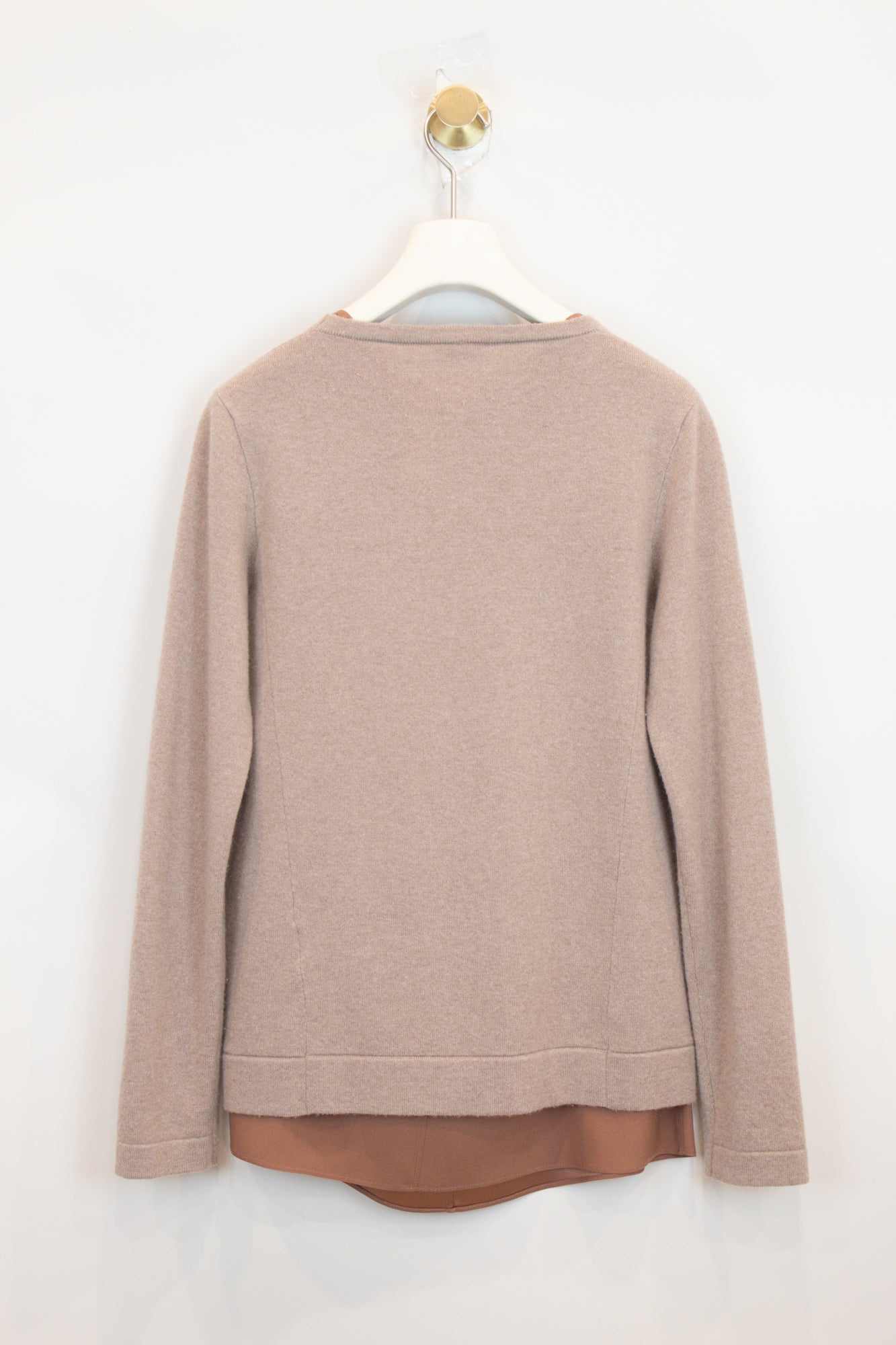 Cashmere Dusty Pink Sweater W/ Underlay Tank Cashmere M