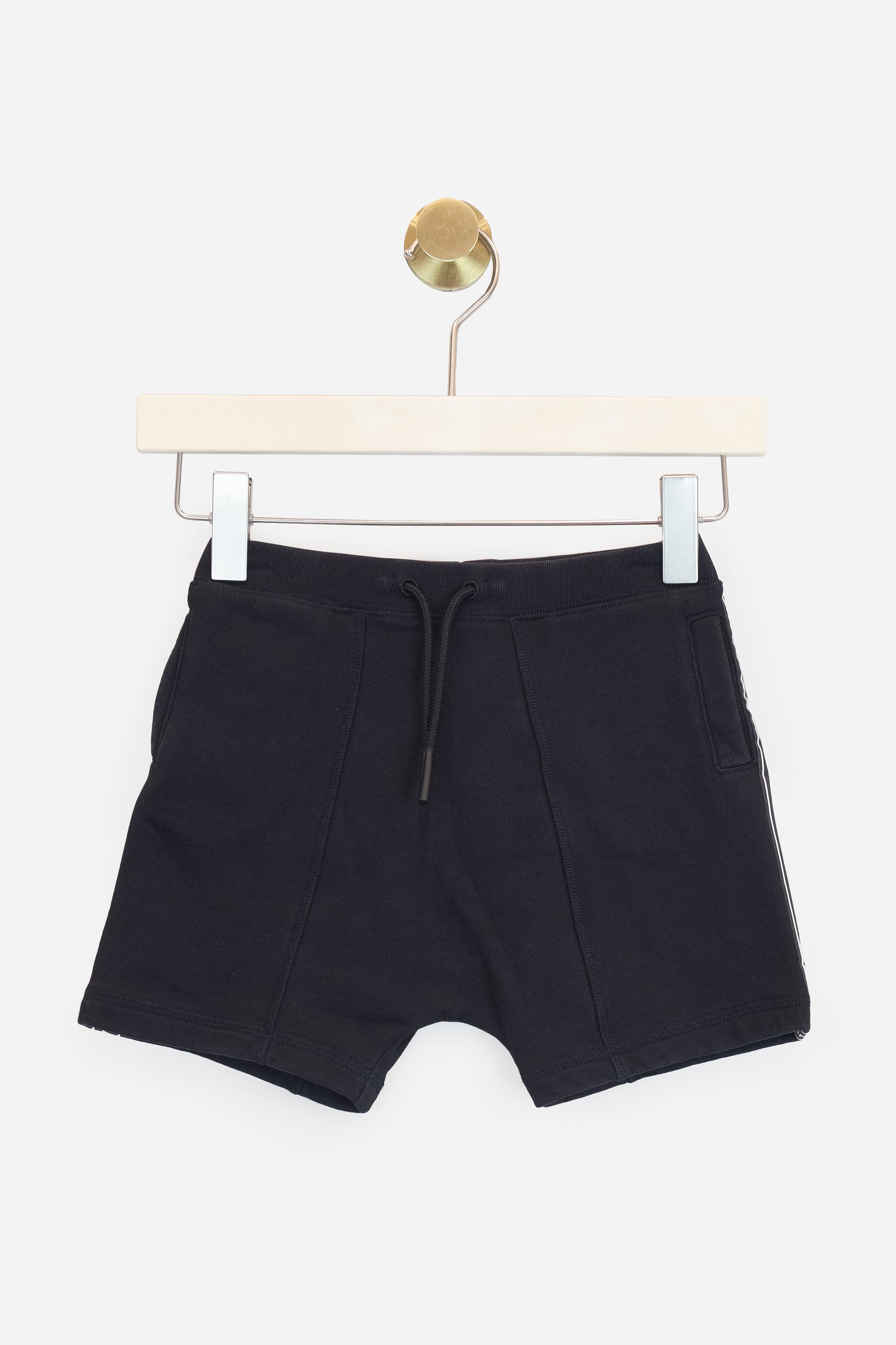 Kids Black Pull On Shorts Cotton