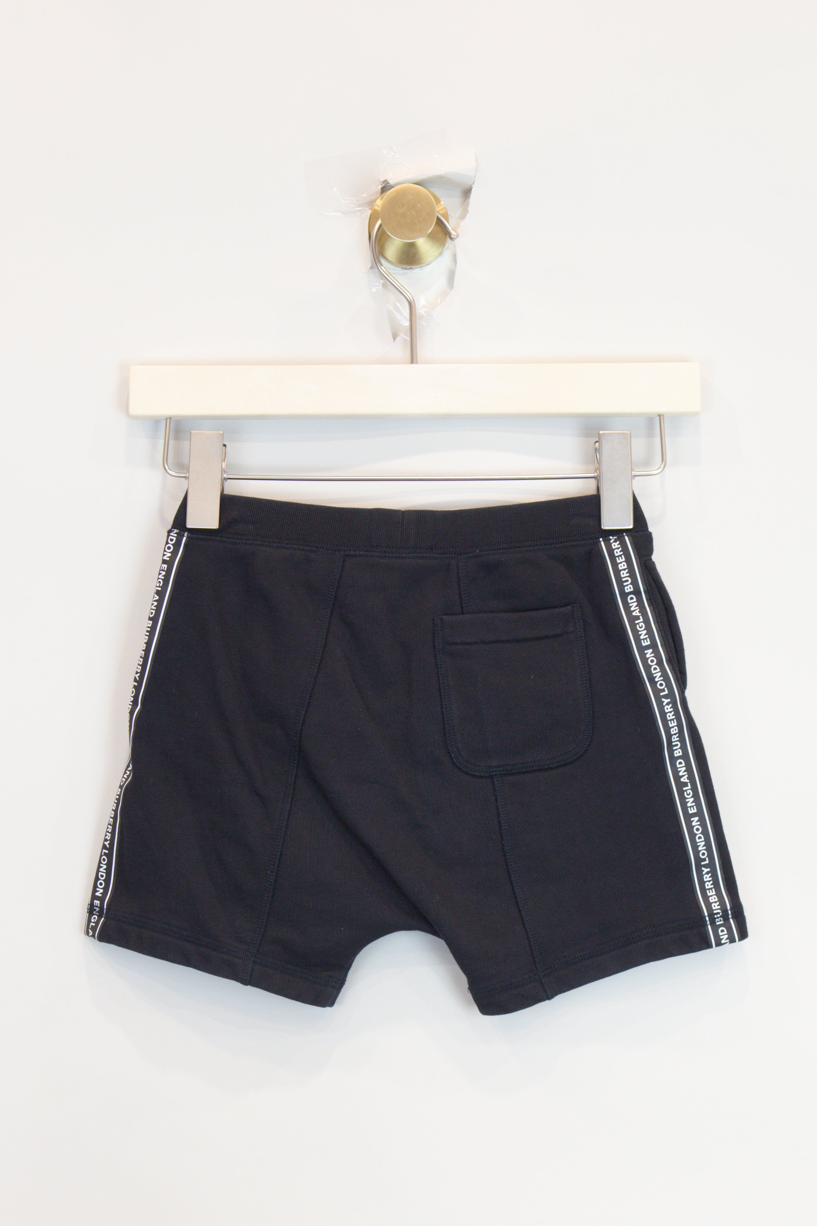 Kids Black Pull On Shorts Cotton