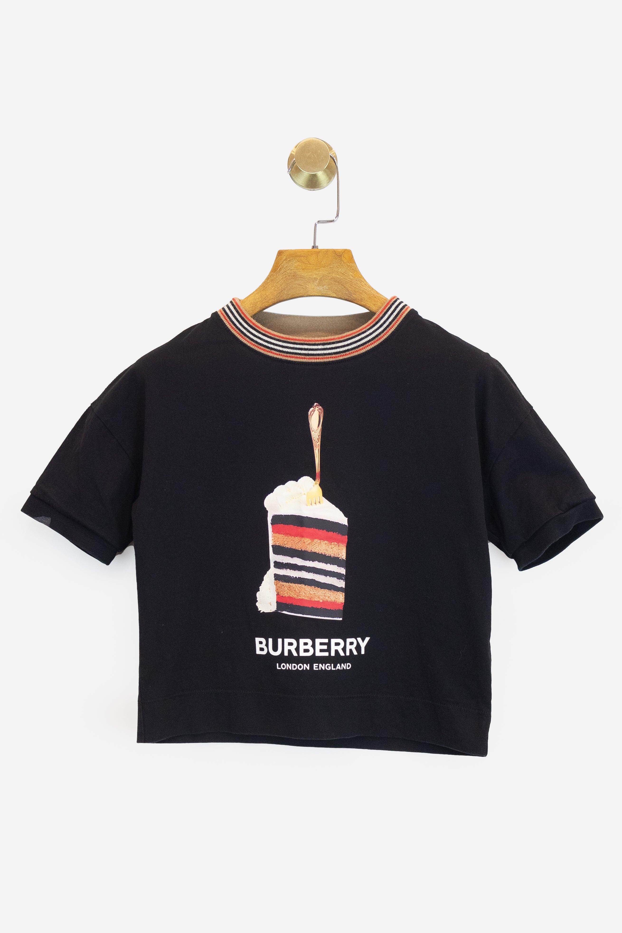 Kids Black Piece Of Cake Tshirt Cotton