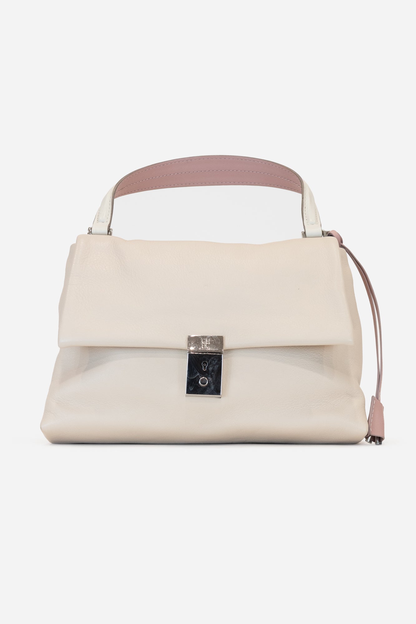 Nude Top Handle Leather Tote