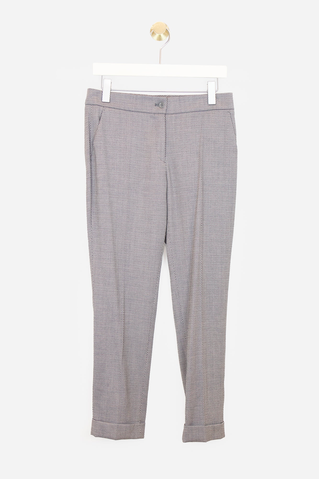 Wool Printed Cuff Pant Wool