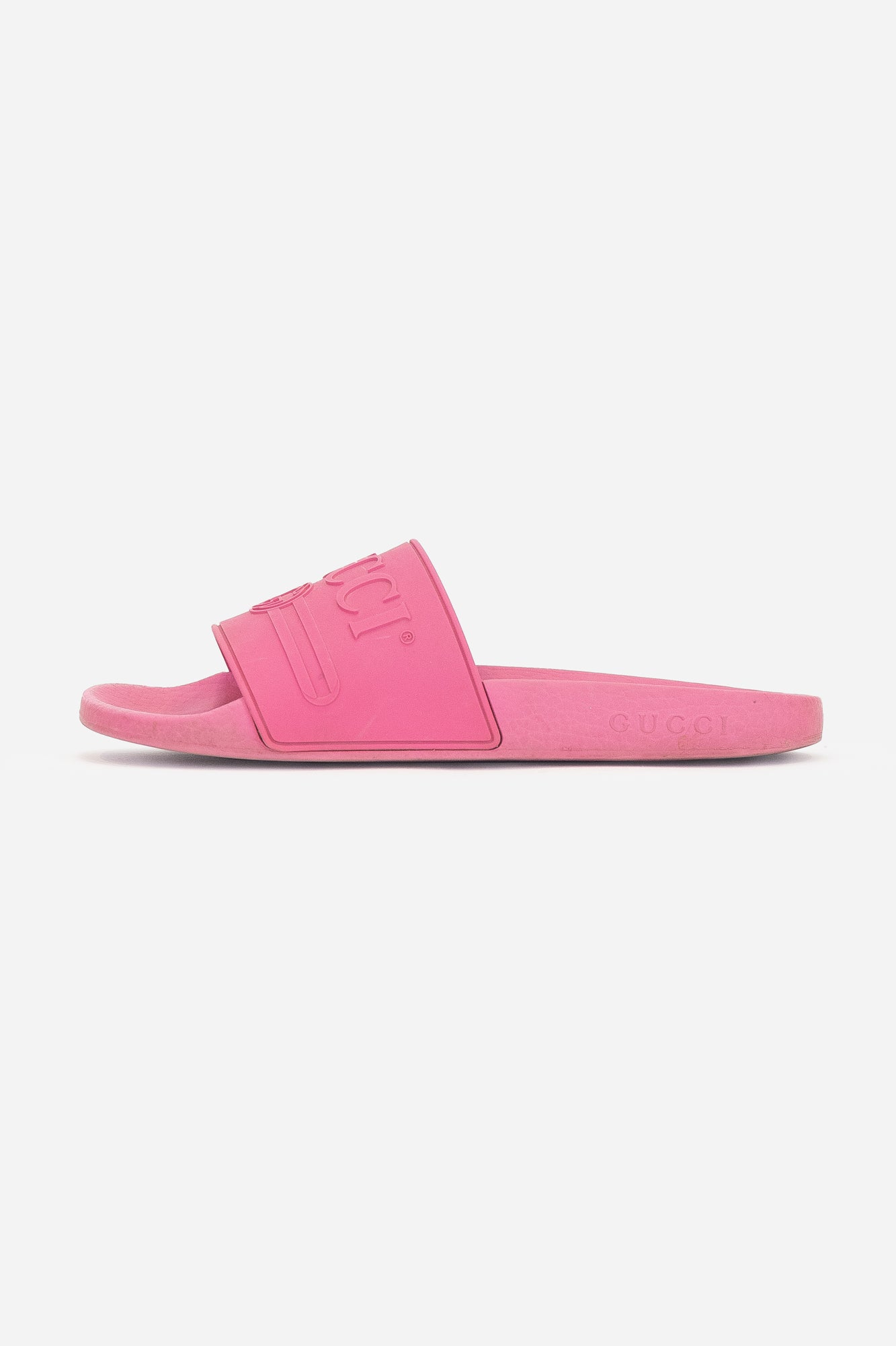 Pink Rubber Slide Sandals