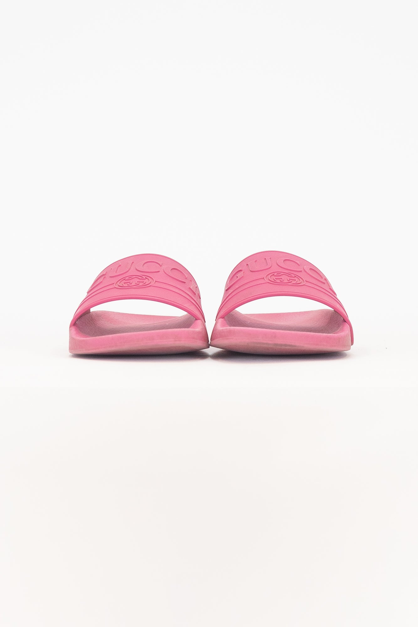 Pink Rubber Slide Sandals