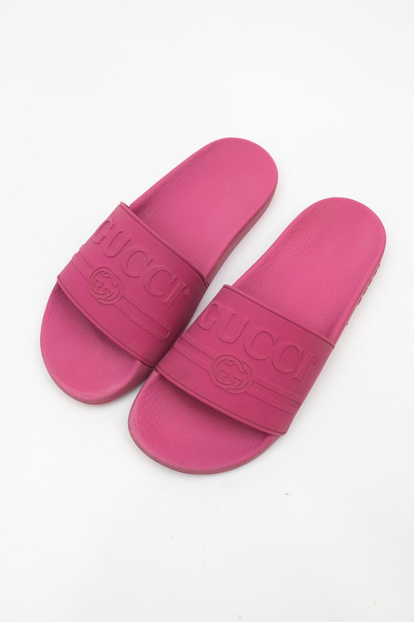 Pink Rubber Slide Sandals