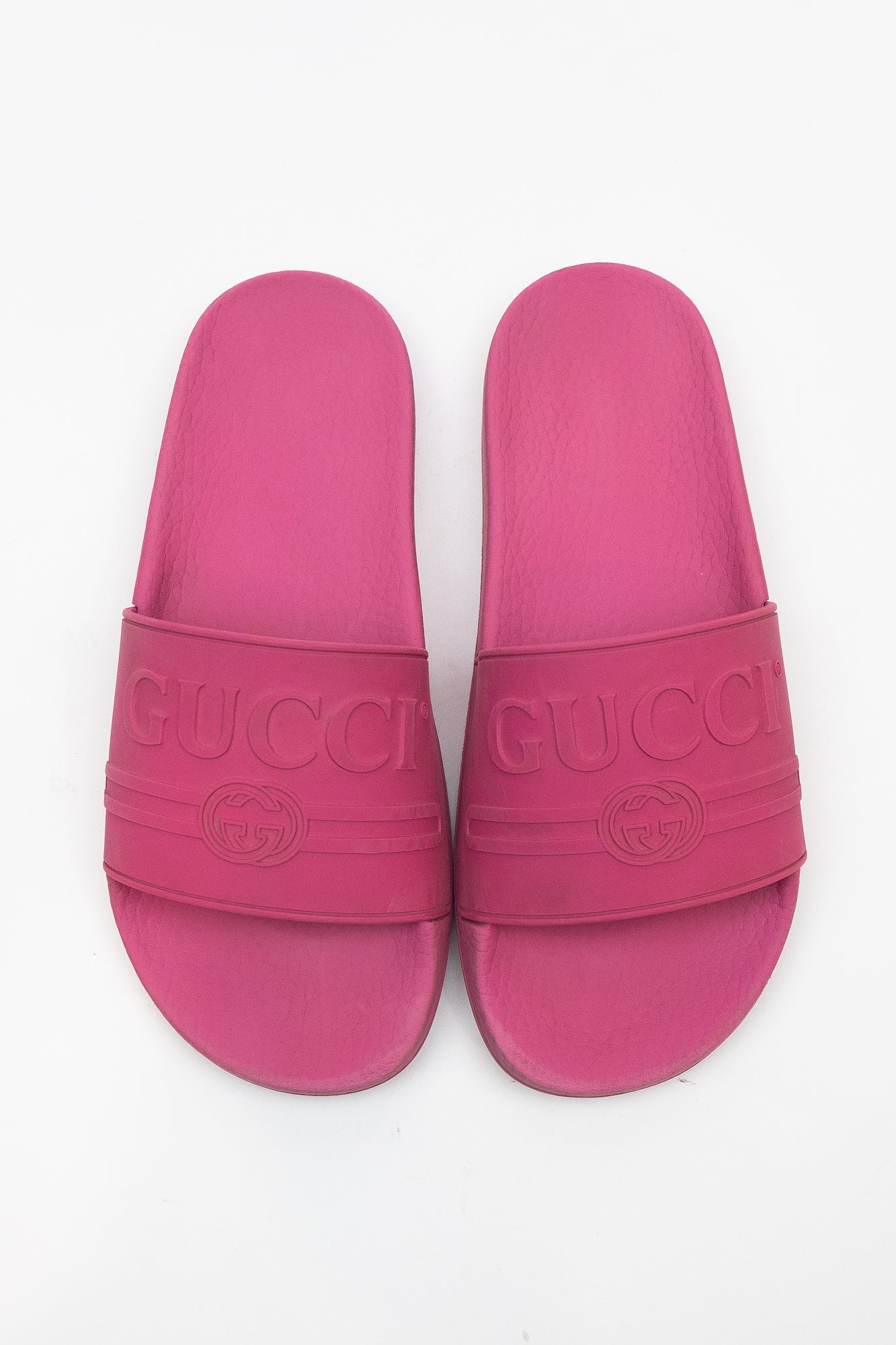 Pink Rubber Slide Sandals