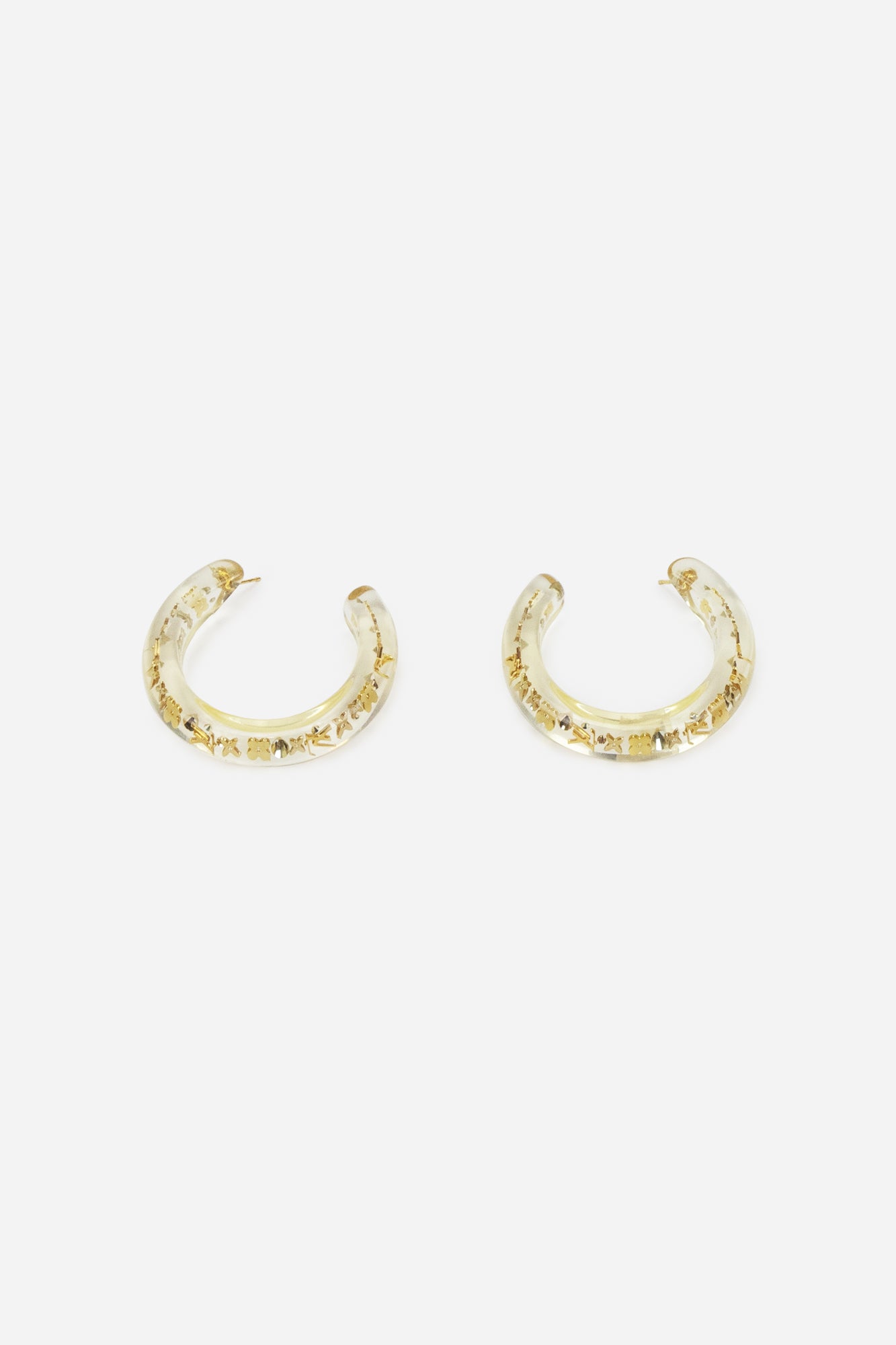 Cluster Inclusion Hoop Earrings