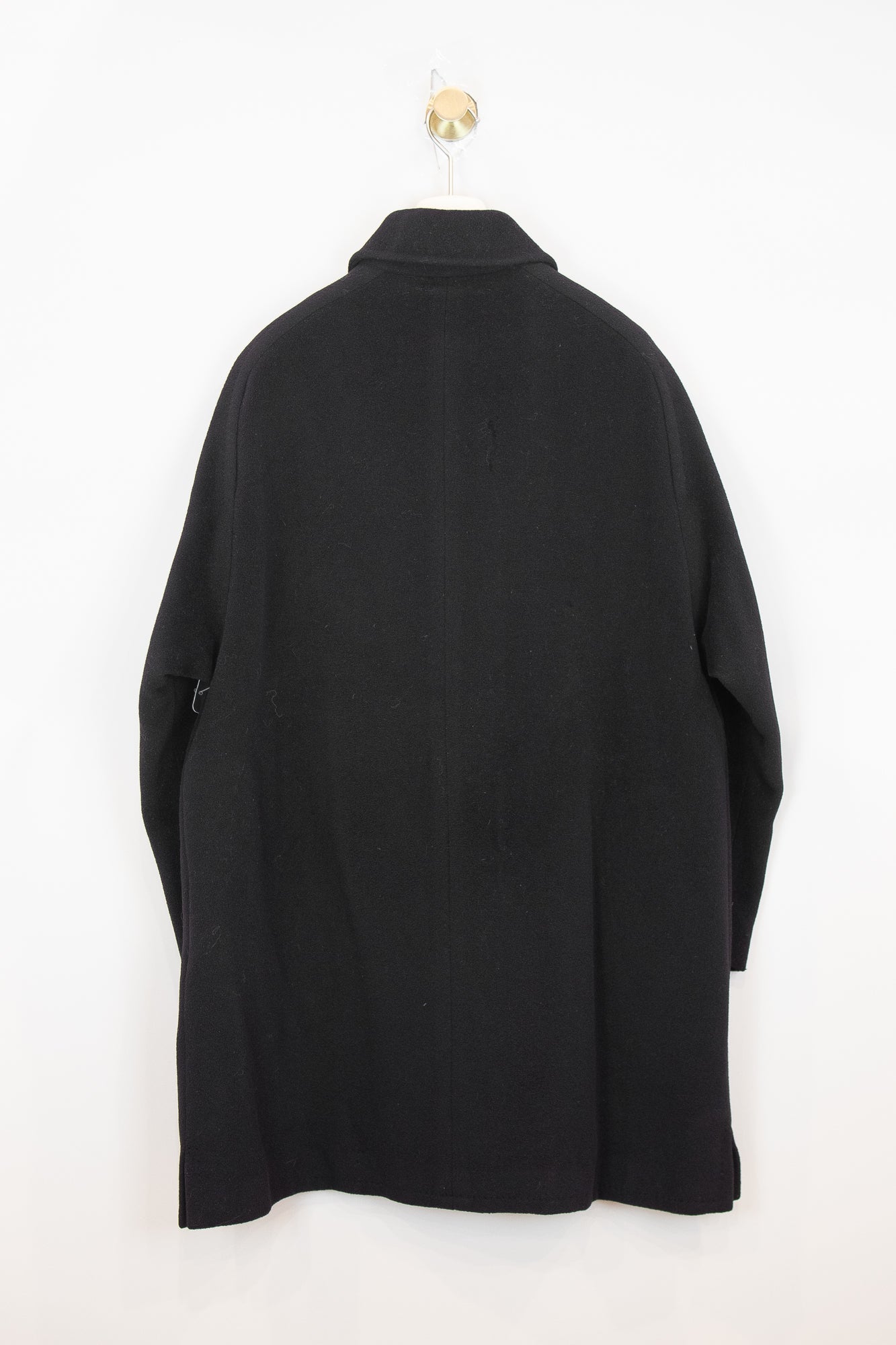 Classic Black Medium Length Trench  Wool/Cashmere