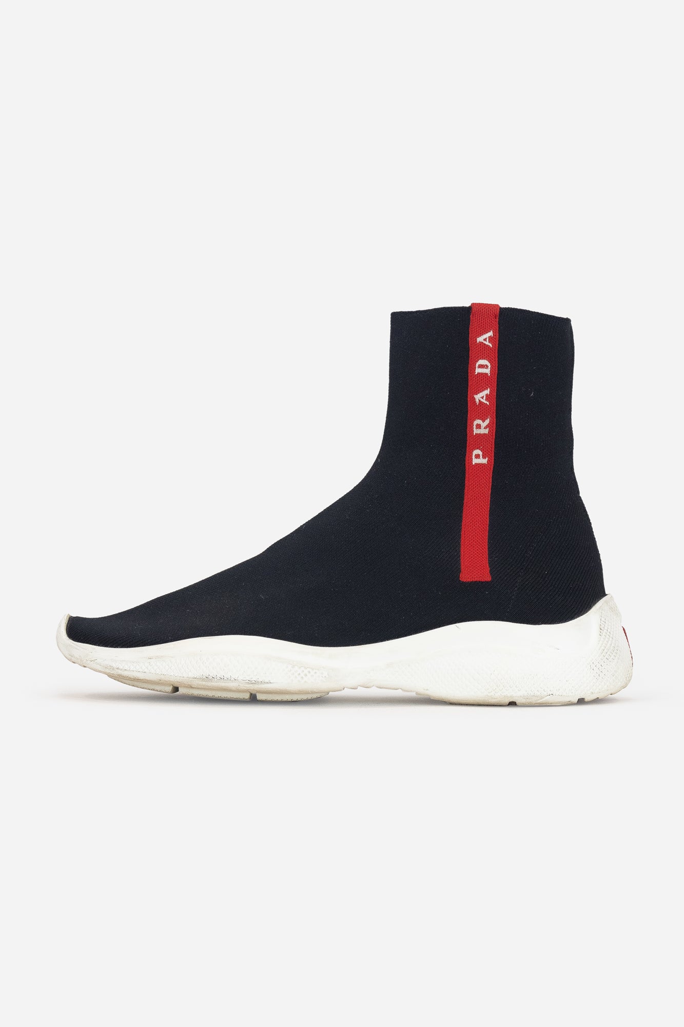 Black Elastic Slip On Sock Shoes