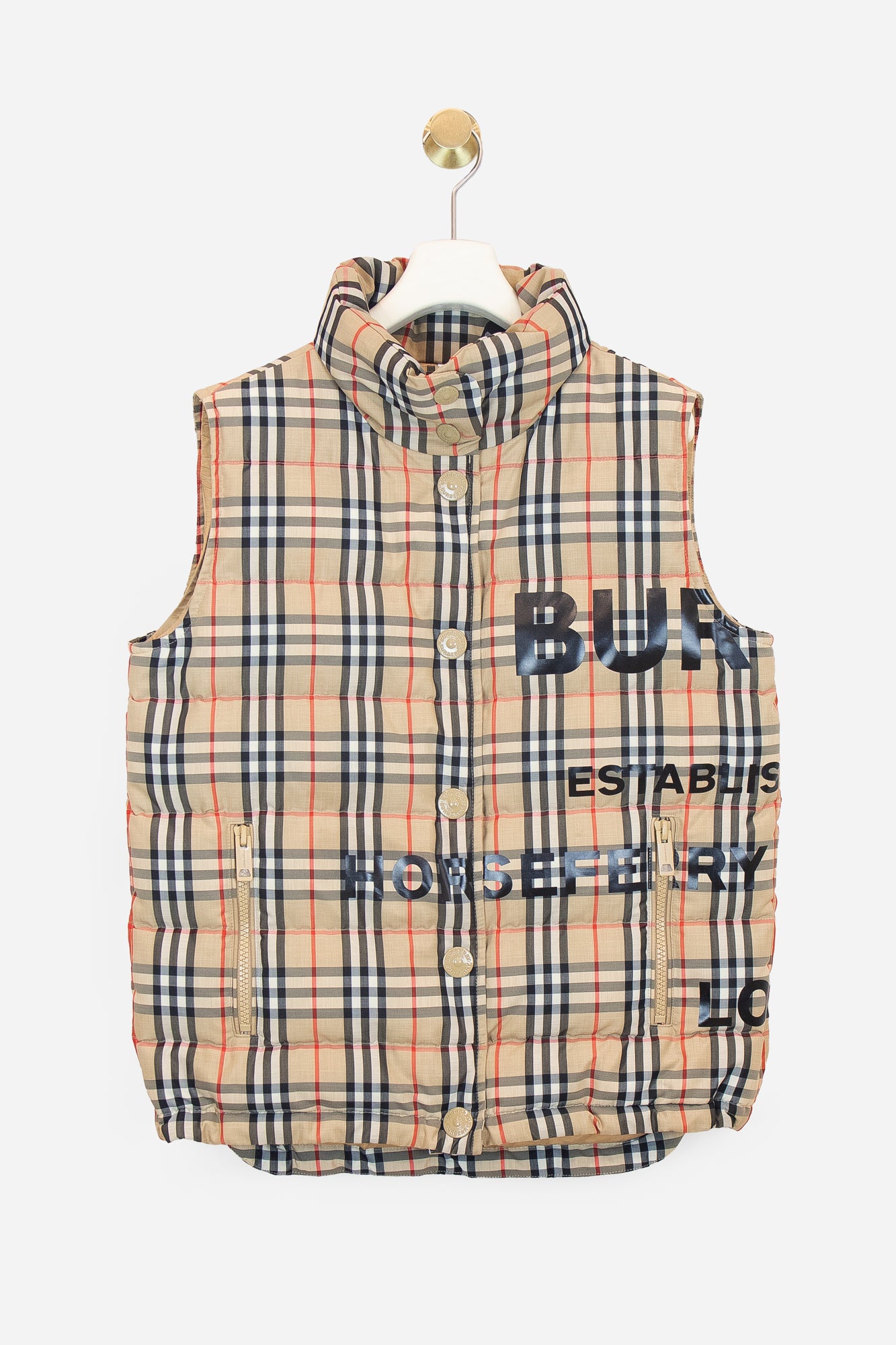 Men's Horseferry Print Check Gilet