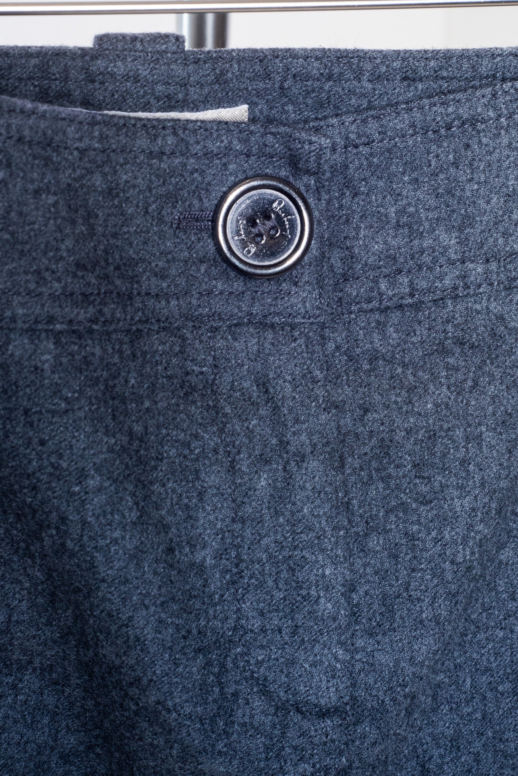 Grey Wool Blend Pencil Skirt