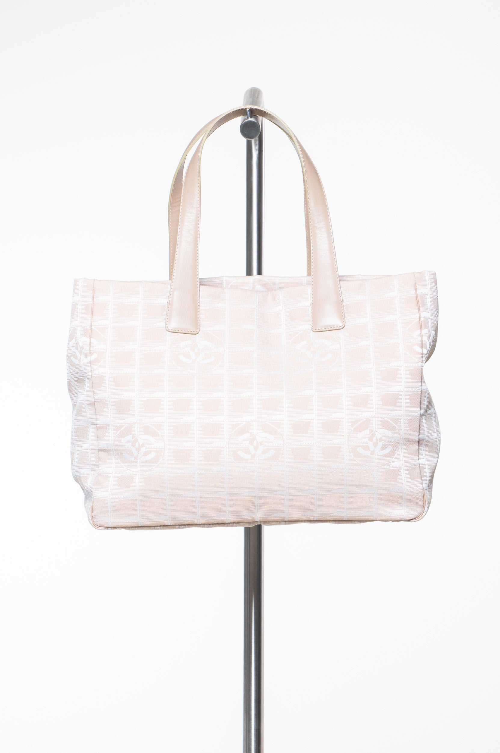 Back view of Chanel Beige Travel Line Tote Bag