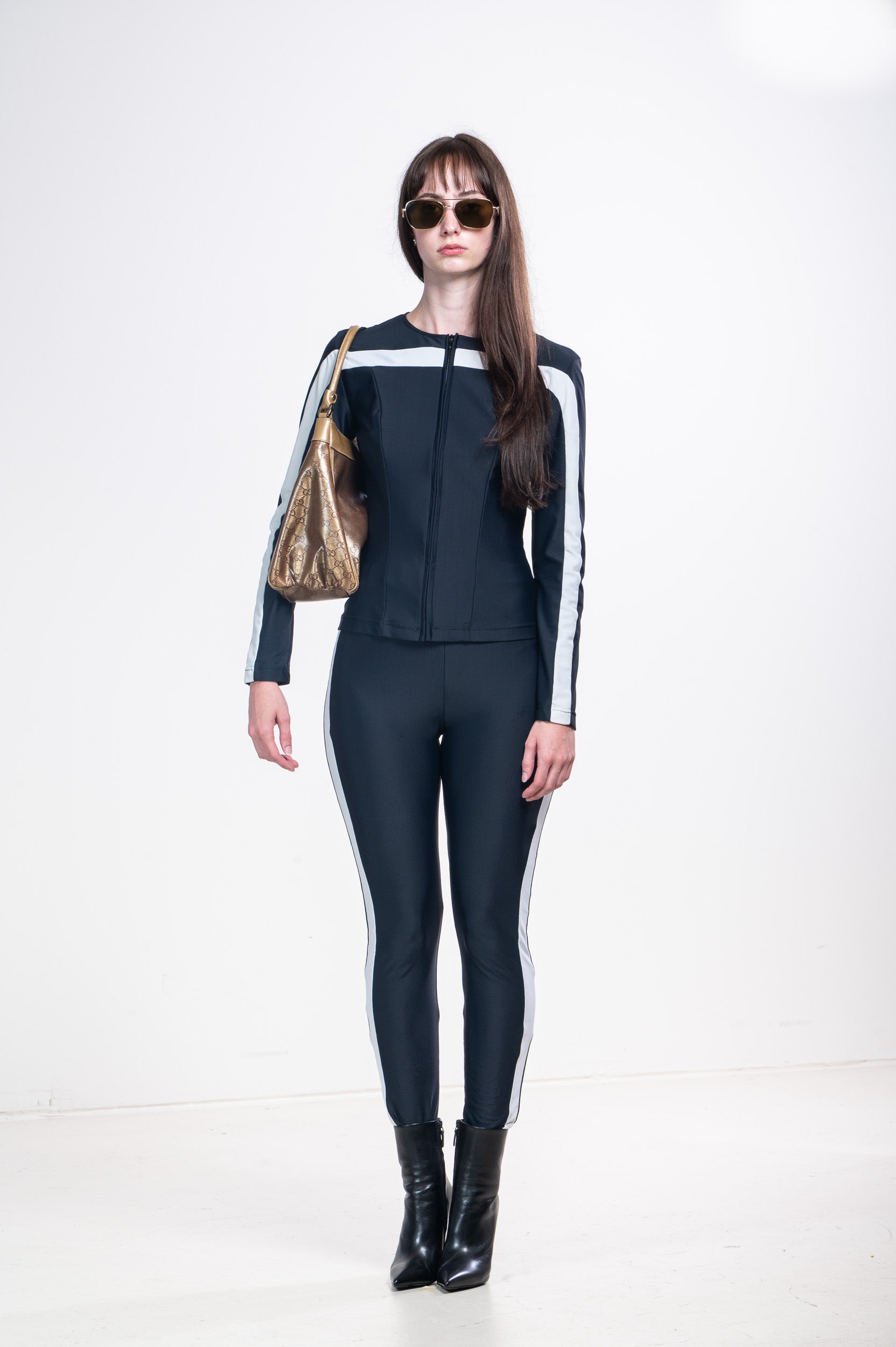 Black Spandex Jacket and Legging Set