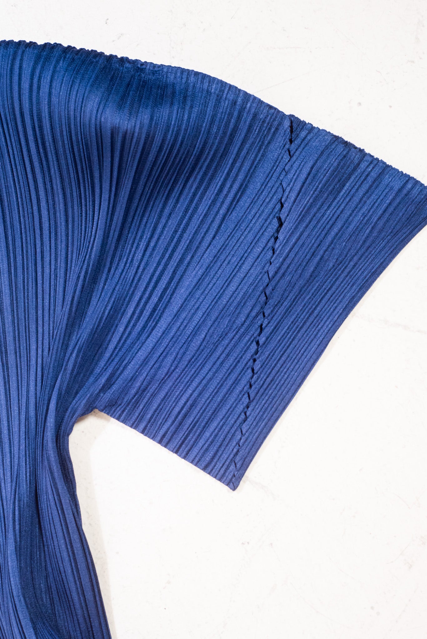 Details of Issey Miyake Pleats Please Navy T-Shirt Pleated Maxi Dress