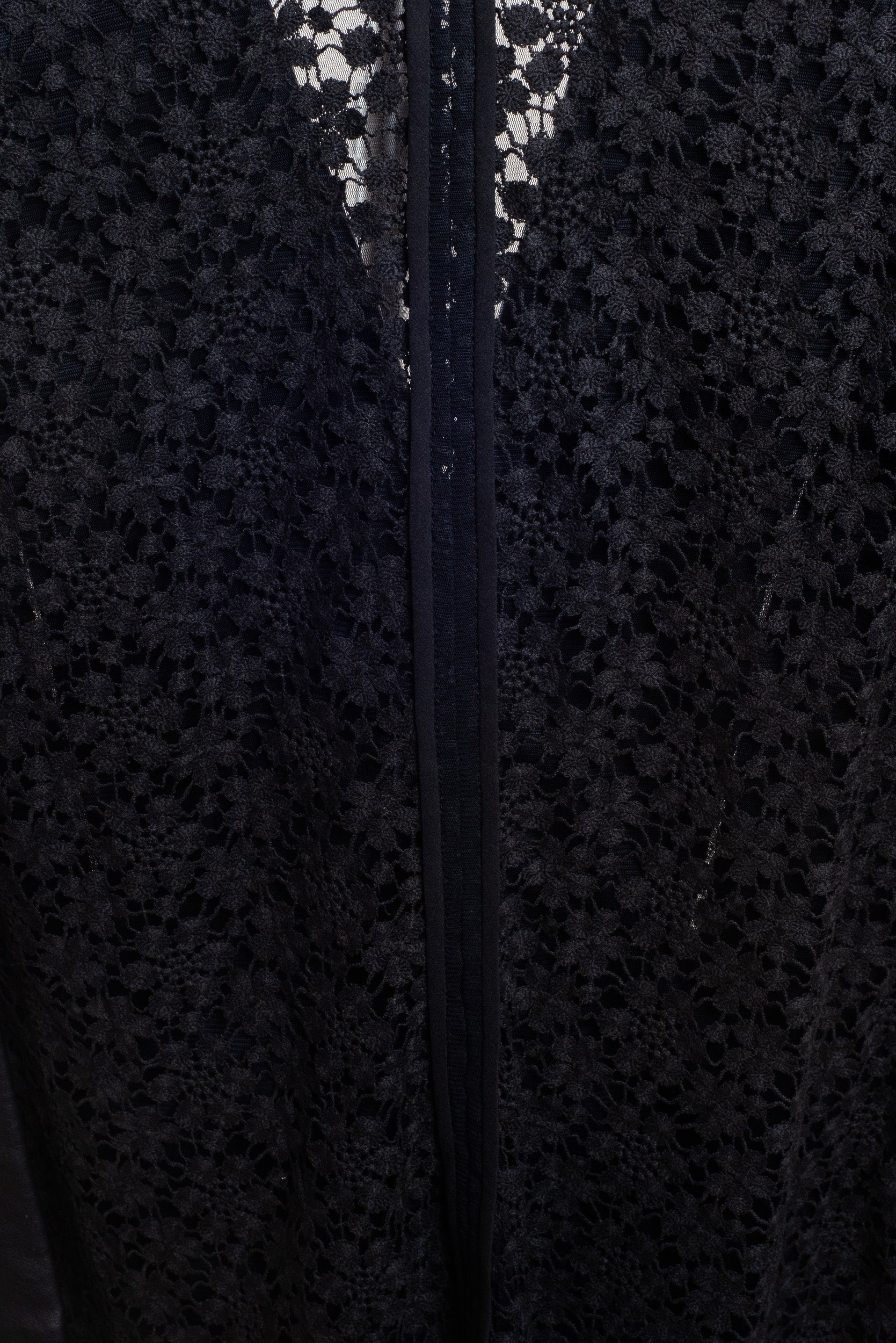 Black Leather Blazer with Lace Back Panel