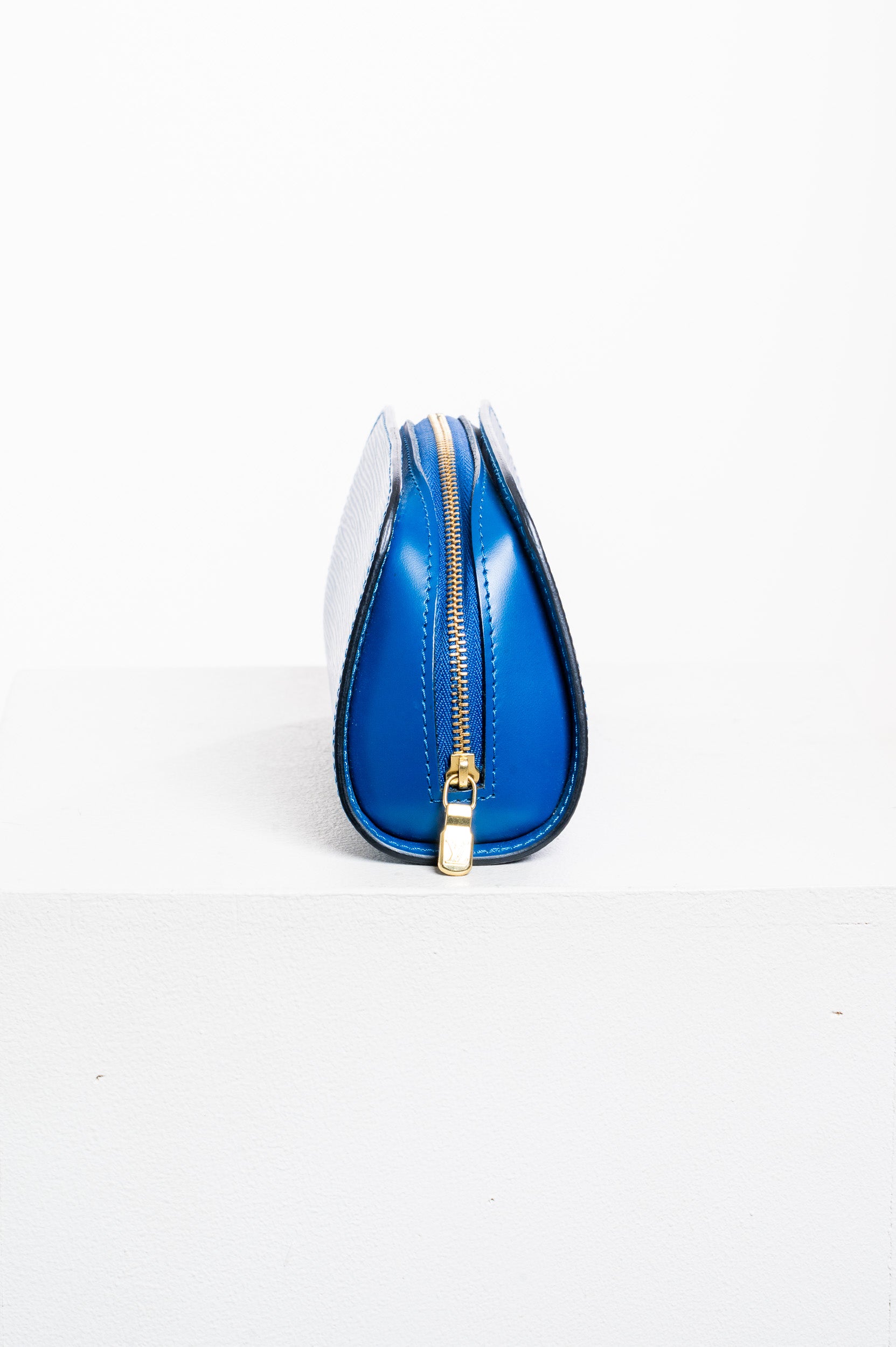 Blue Epi Leather Dauphine Pouch