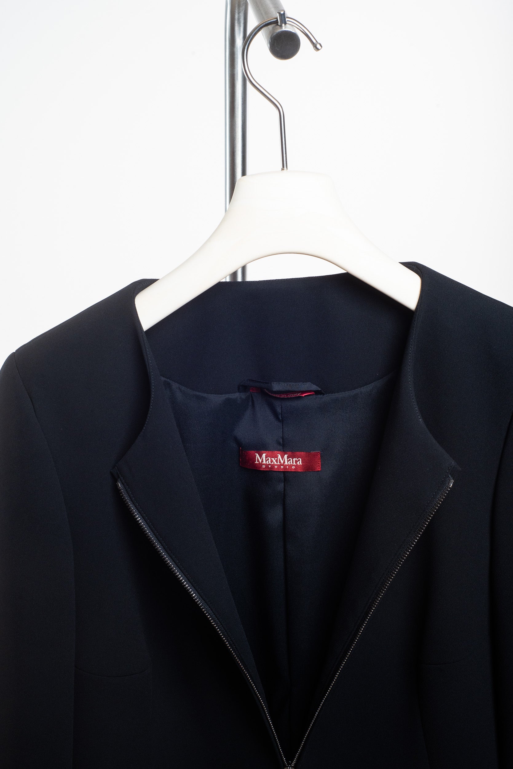 Black Zip-Up Bomber Jacket