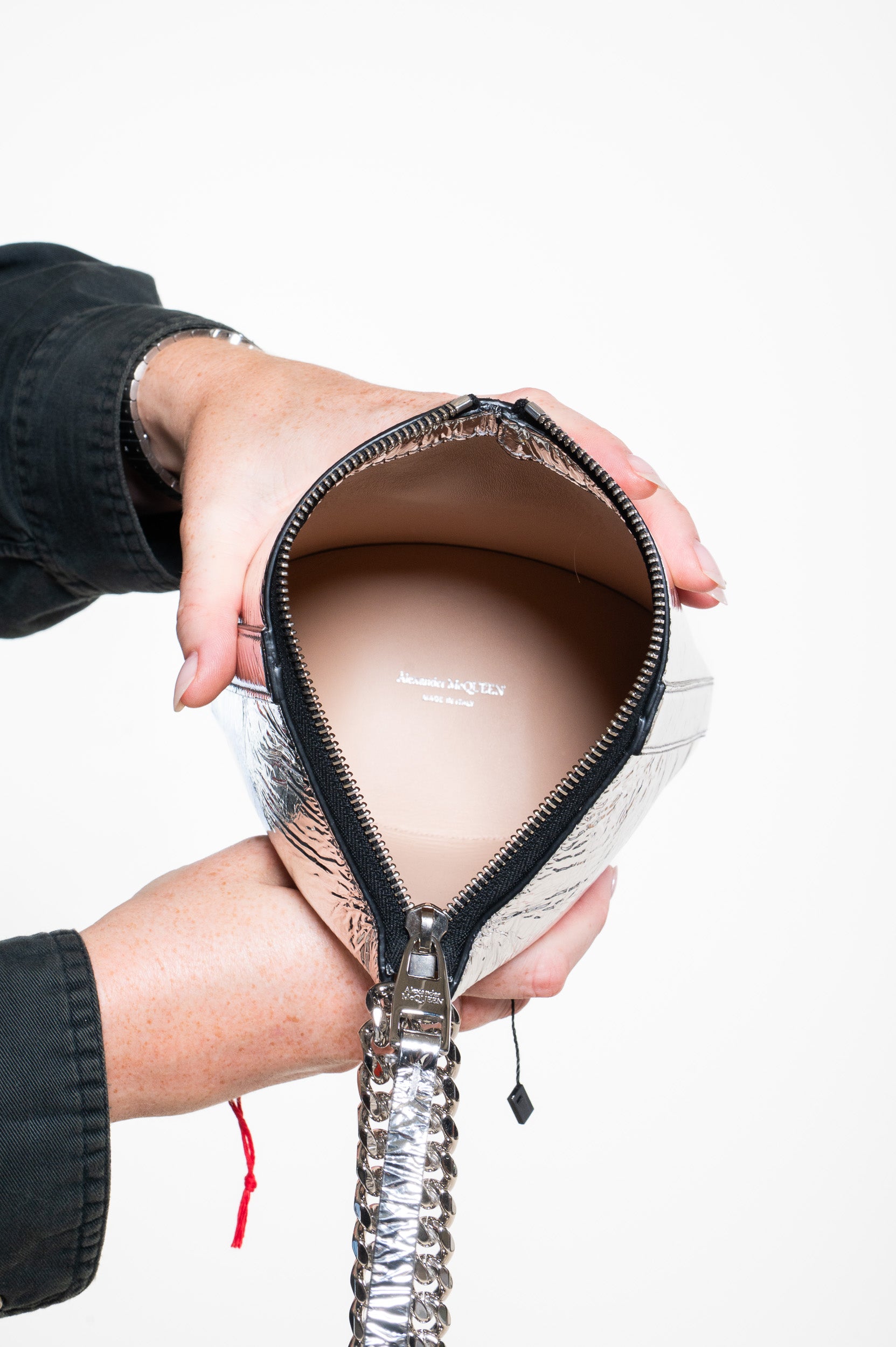 Silver Curve Pouch