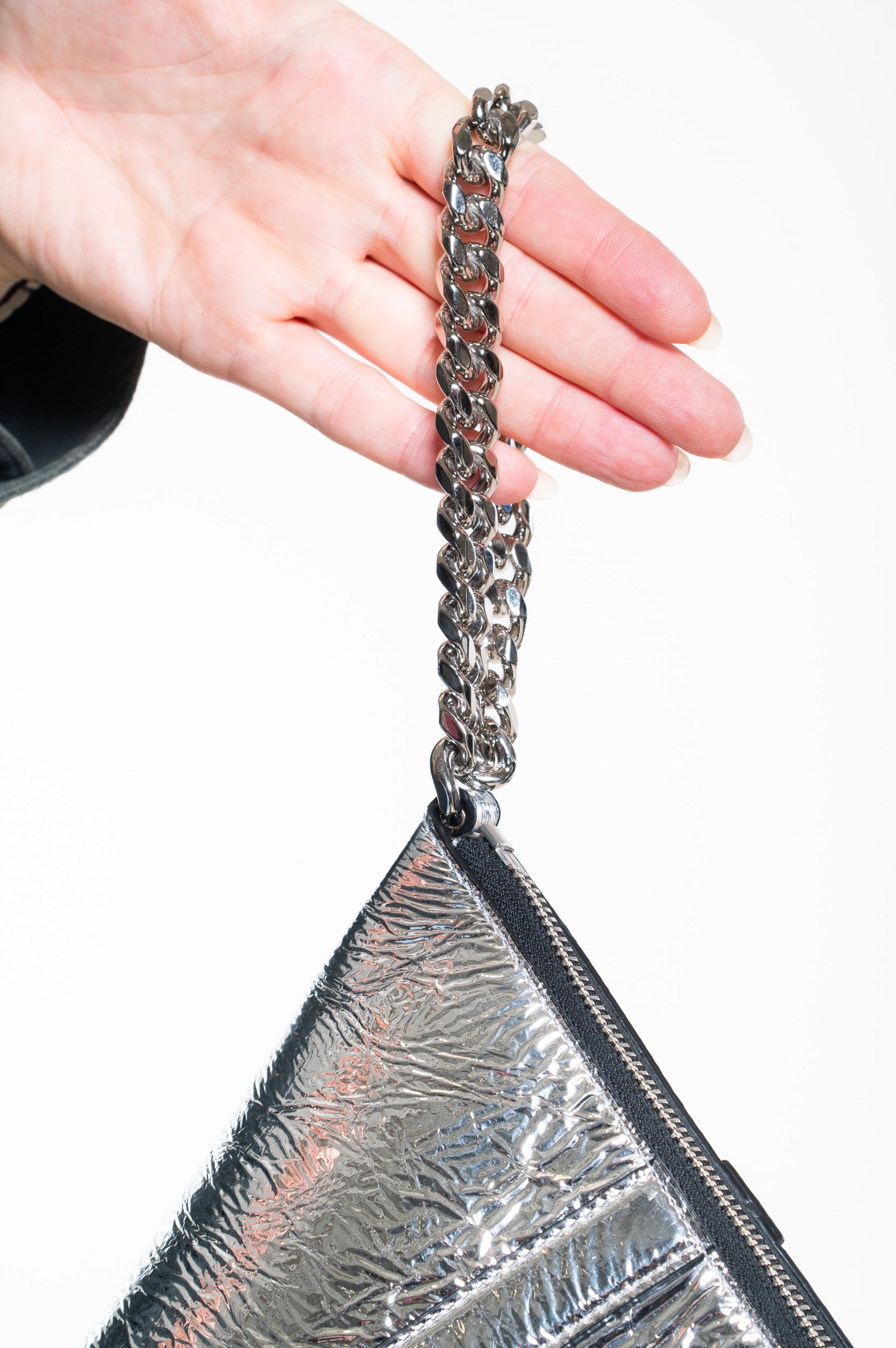 Silver Curve Pouch