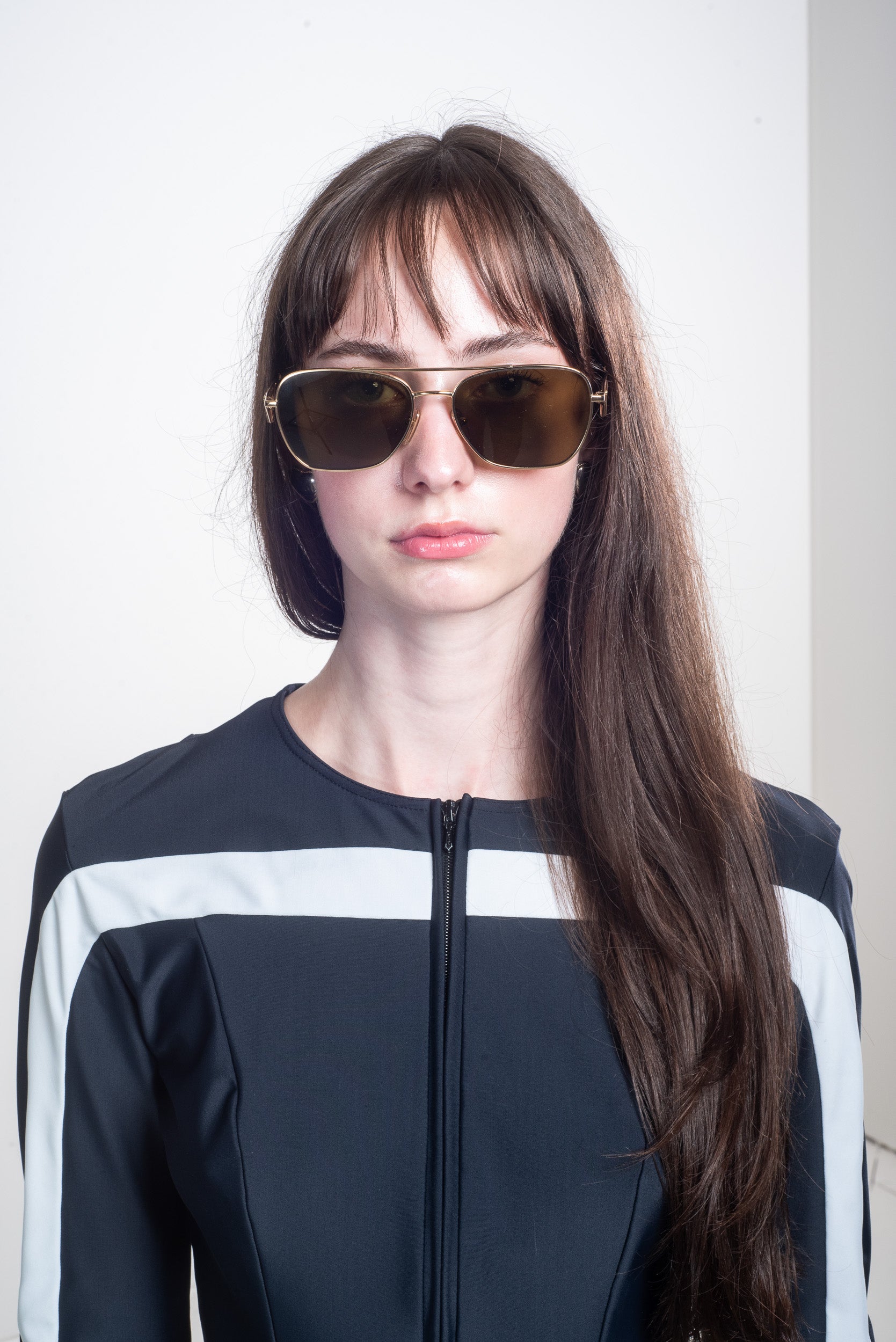 Gold Aviator Metal Frame Sunglasses