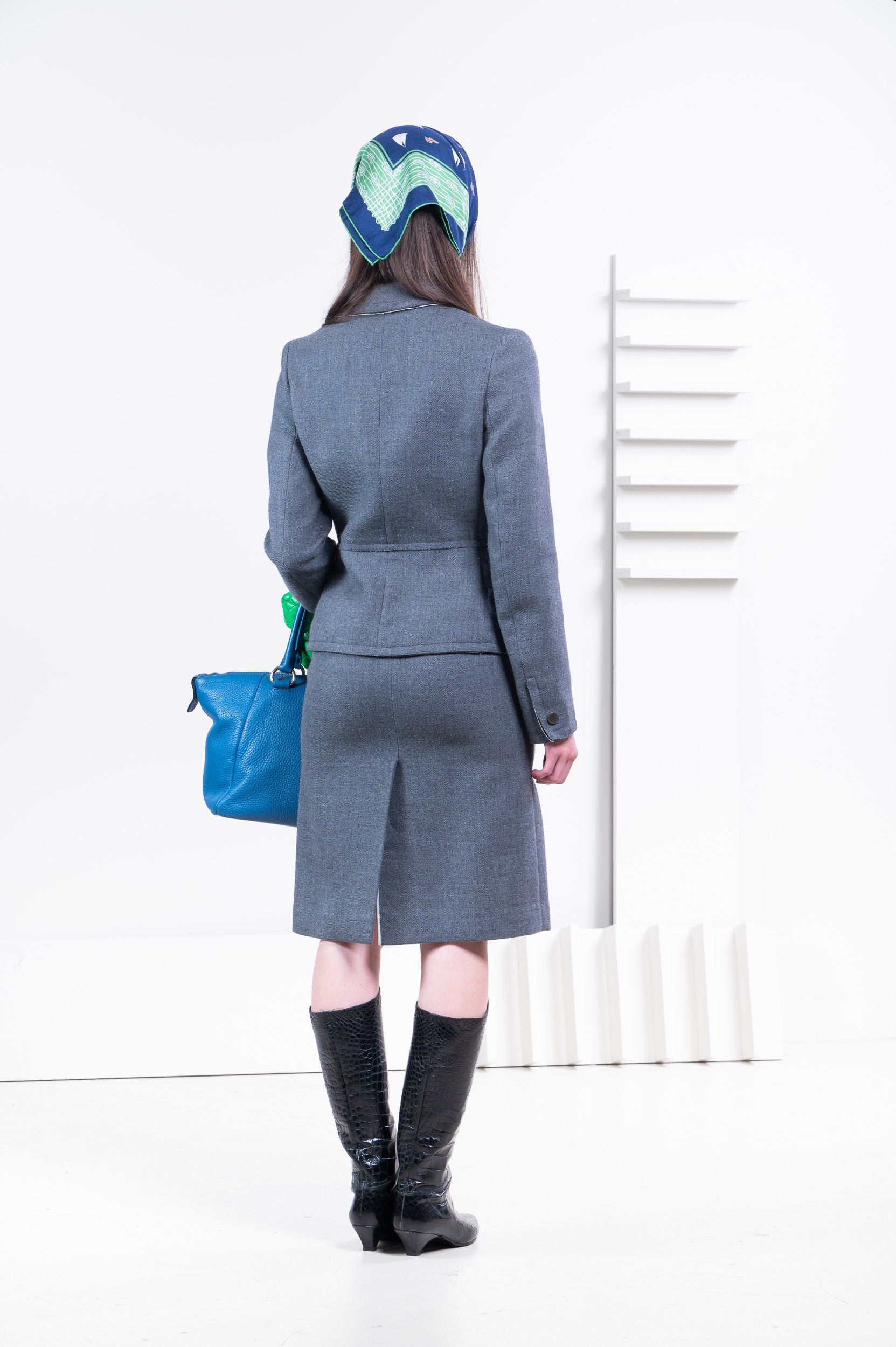 Grey Wool Layered Jacket