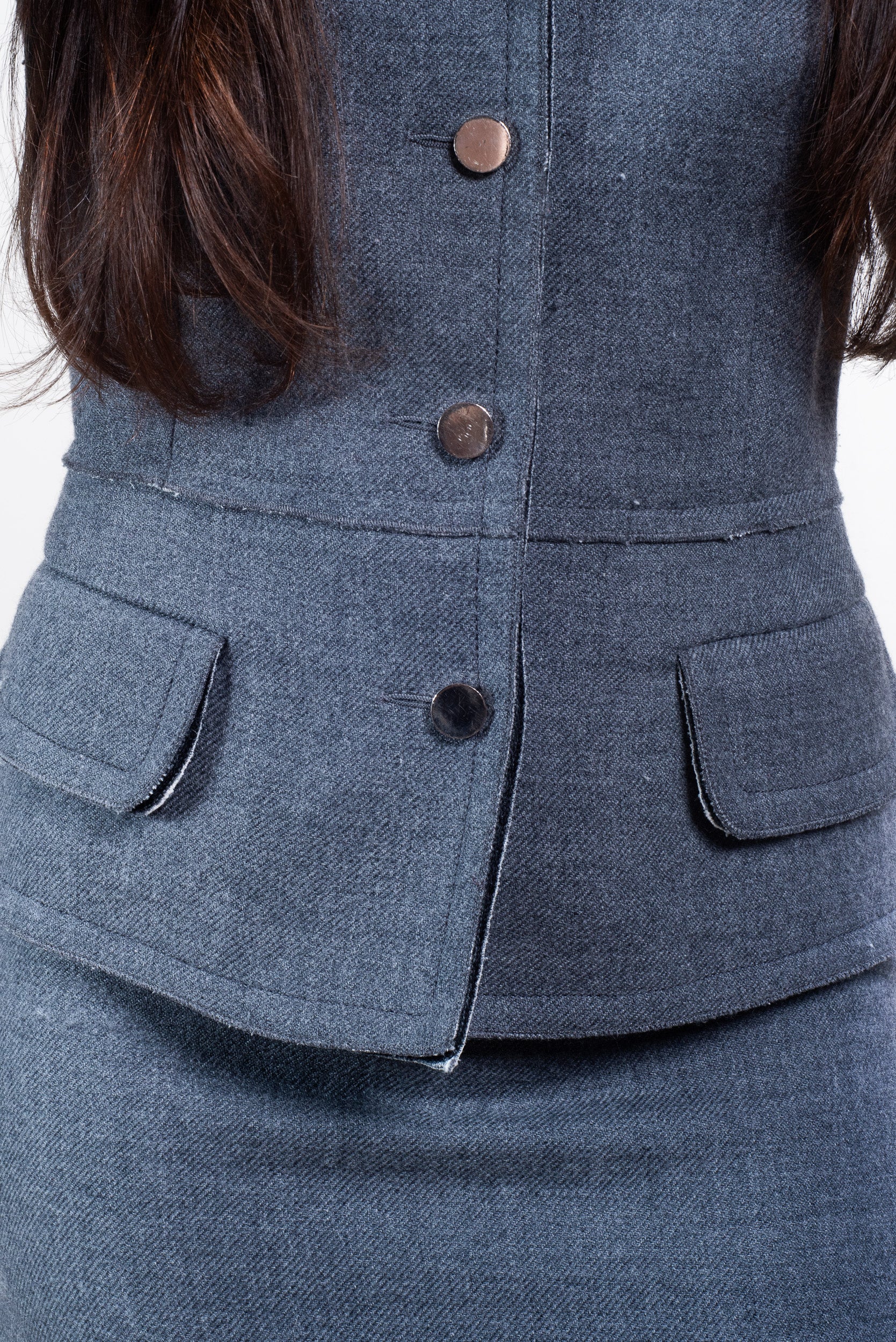 Grey Wool Layered Jacket