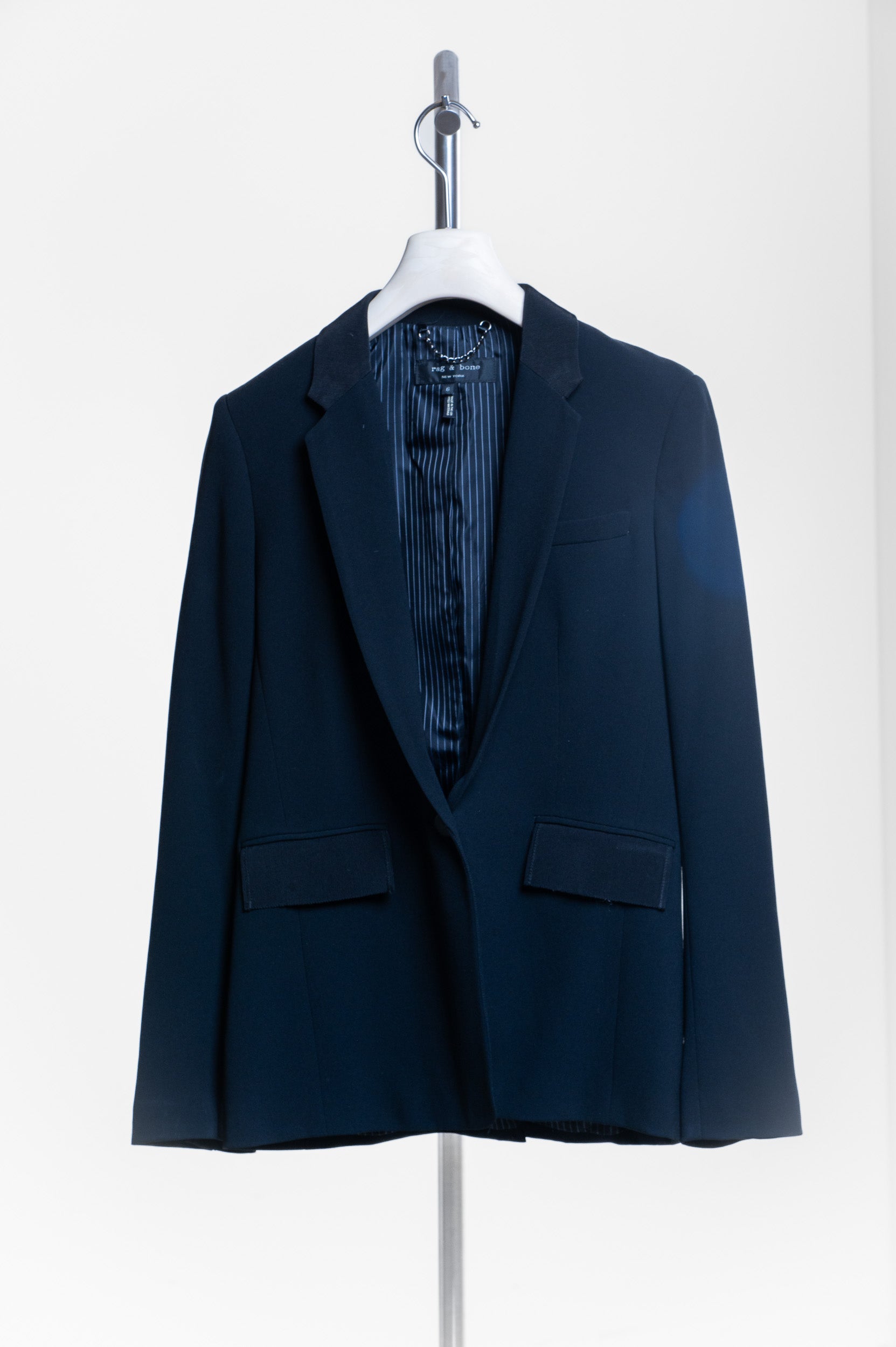 Black Blazer w/ Ribbon Detailing
