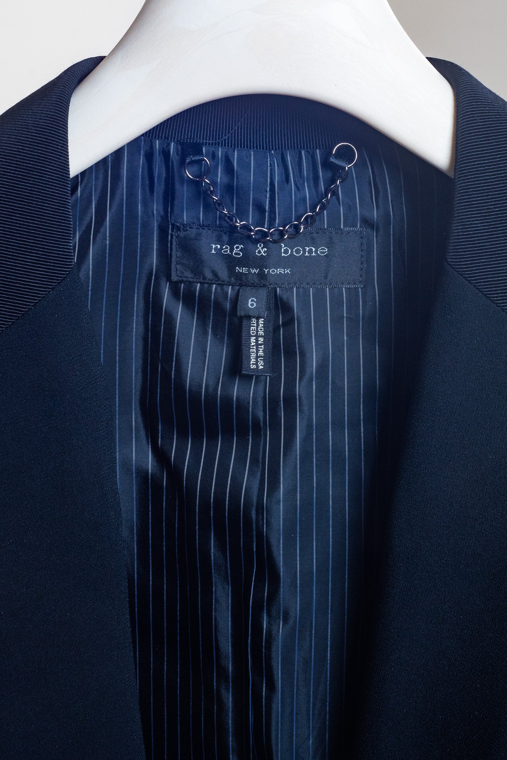Black Blazer w/ Ribbon Detailing