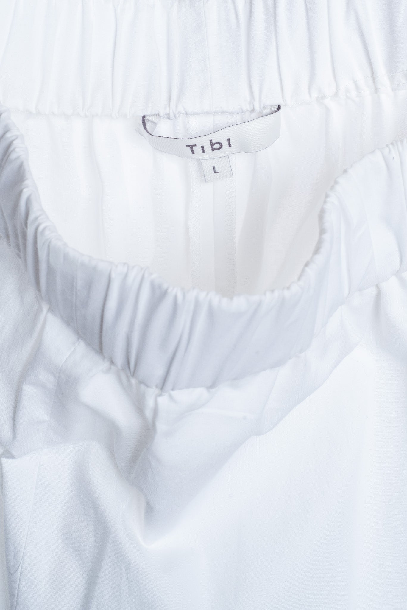 White Cotton Pull On Jogger Pant