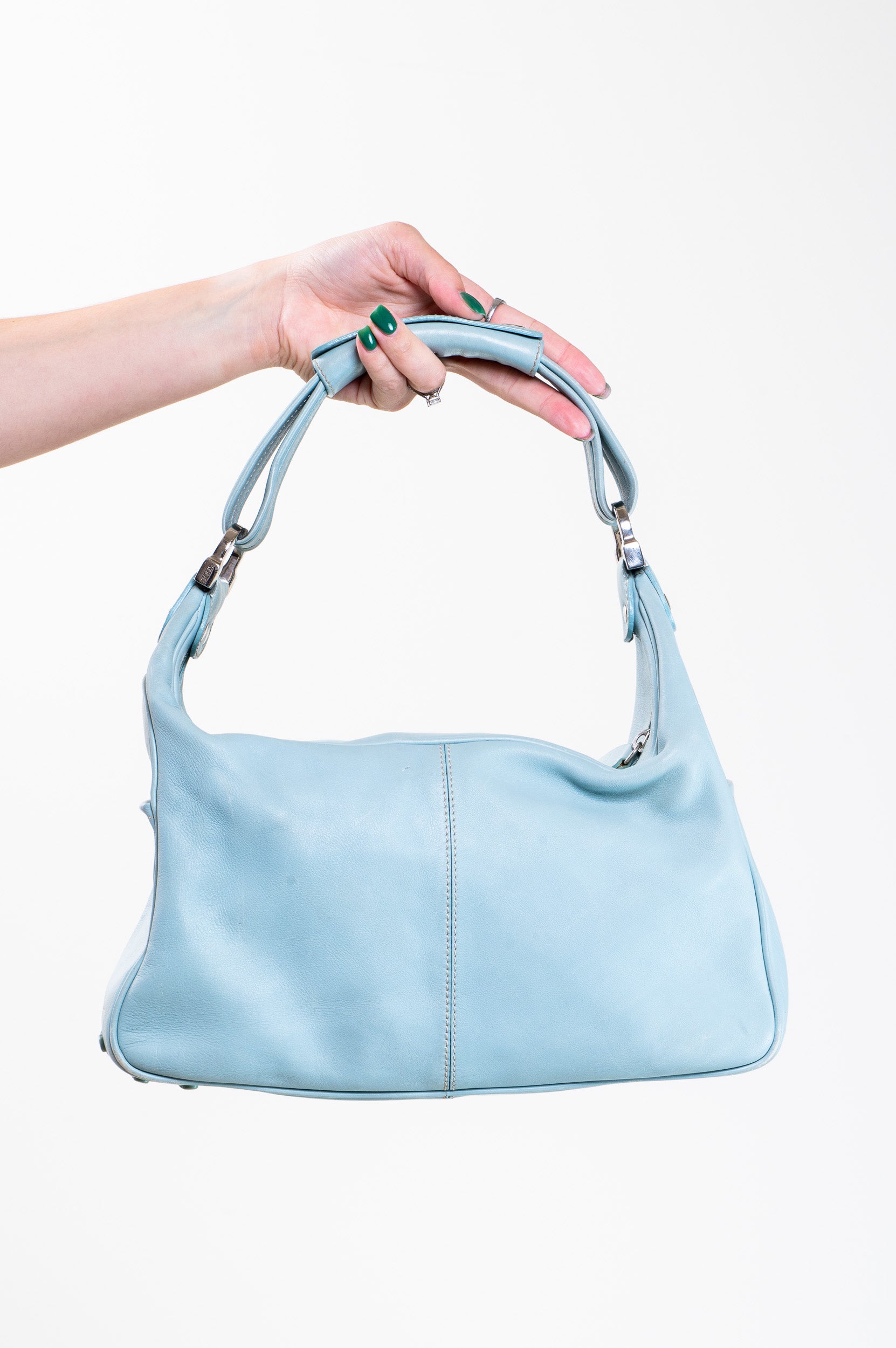 Vintage Sky Blue Shoulder Bag